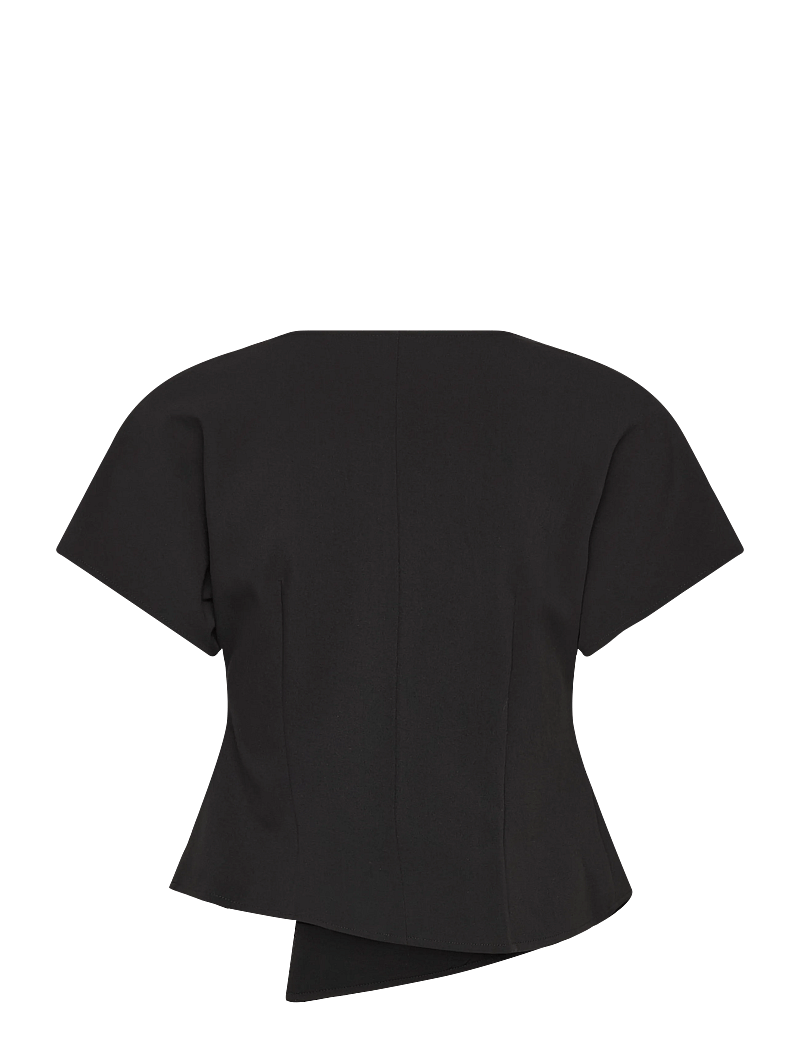 Vero Moda - VMSONJA SS V-NECK TOP WVN EXP - kurzämlige blusen - black - 1