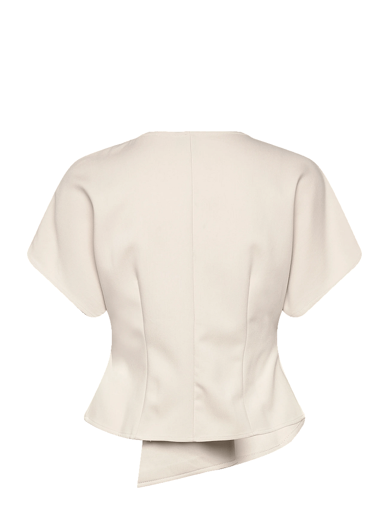 Vero Moda - VMSONJA SS V-NECK TOP WVN EXP - kurzämlige blusen - pumice stone - 2