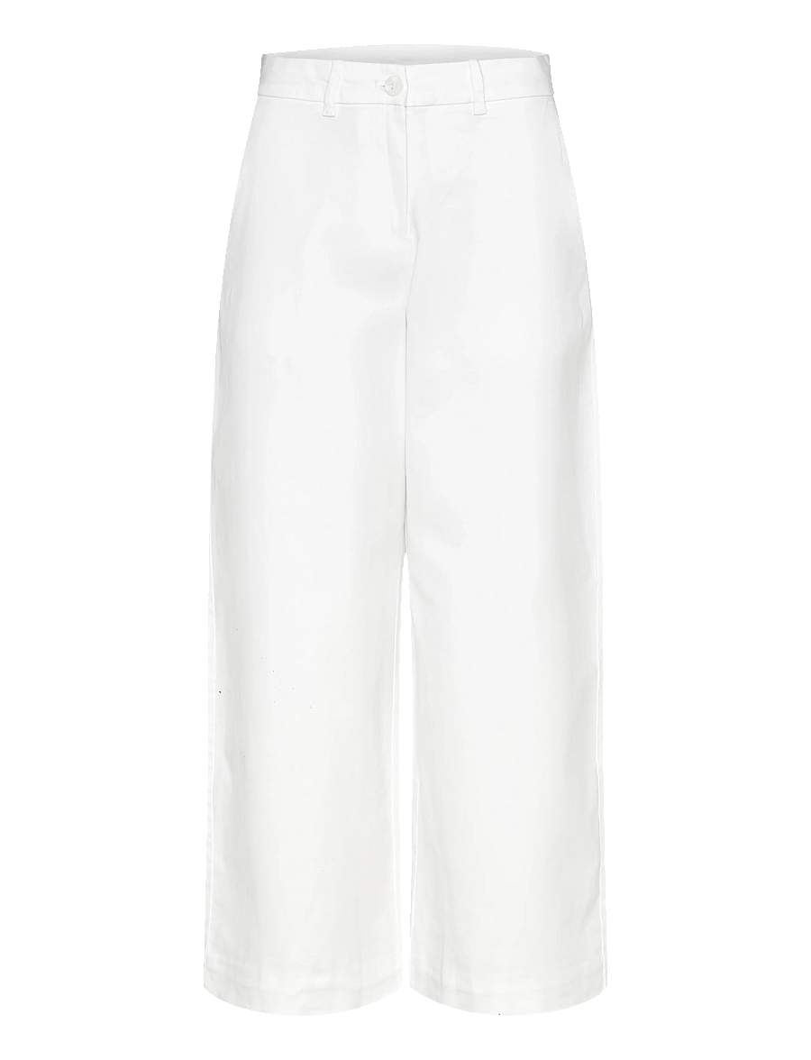 Vero Moda - AWVANA MW WIDE ANKLE PANT NOOS - hosen mit weitem bein - bright white - 1
