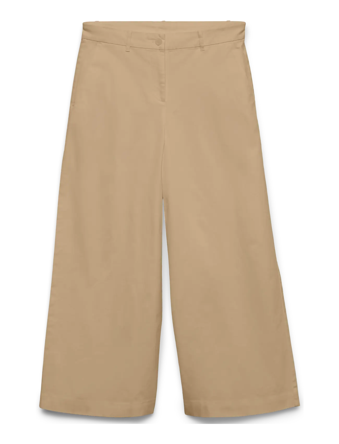 Vero Moda AWVANA MW WIDE ANKLE PANT NOOS - Bukser - TRENCH COAT / beige