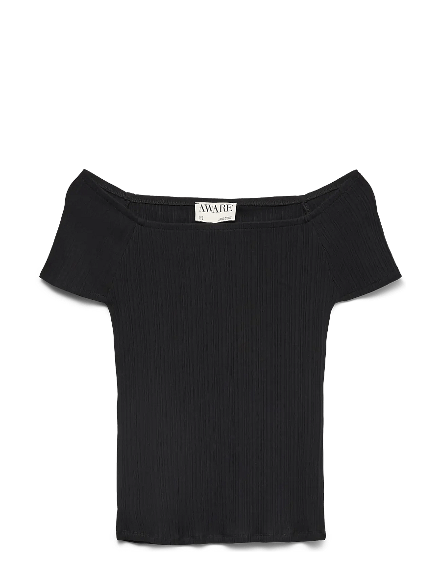 Vero Moda - AWVERDE SS OFF SHOULDER TOP NOOS - t-särgid - black - 1
