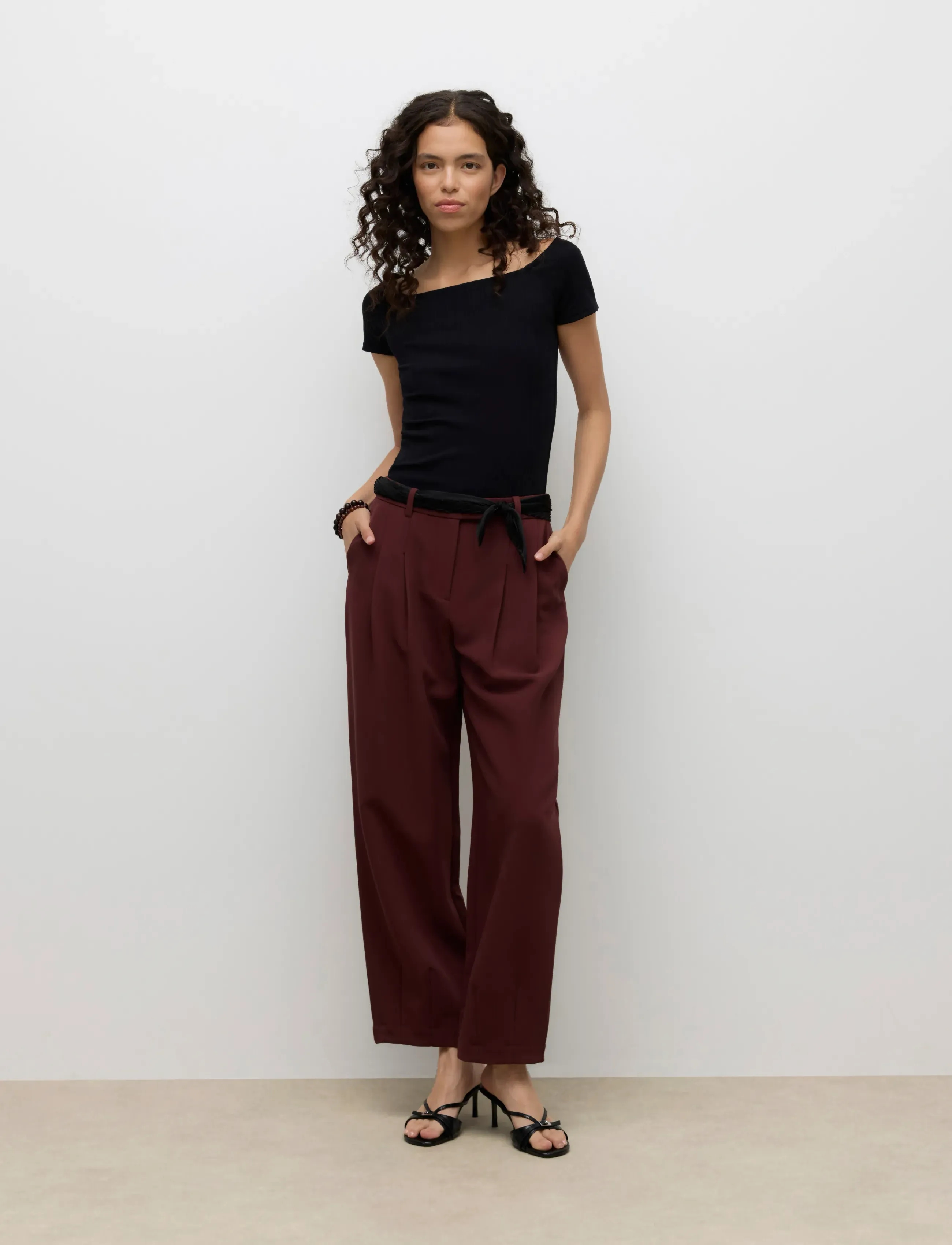 Vero Moda Awverde Ss Off Shoulder Top Noos, XS, T-shirts & Oberteile, Schwarz - Short-sleeved, Frauen