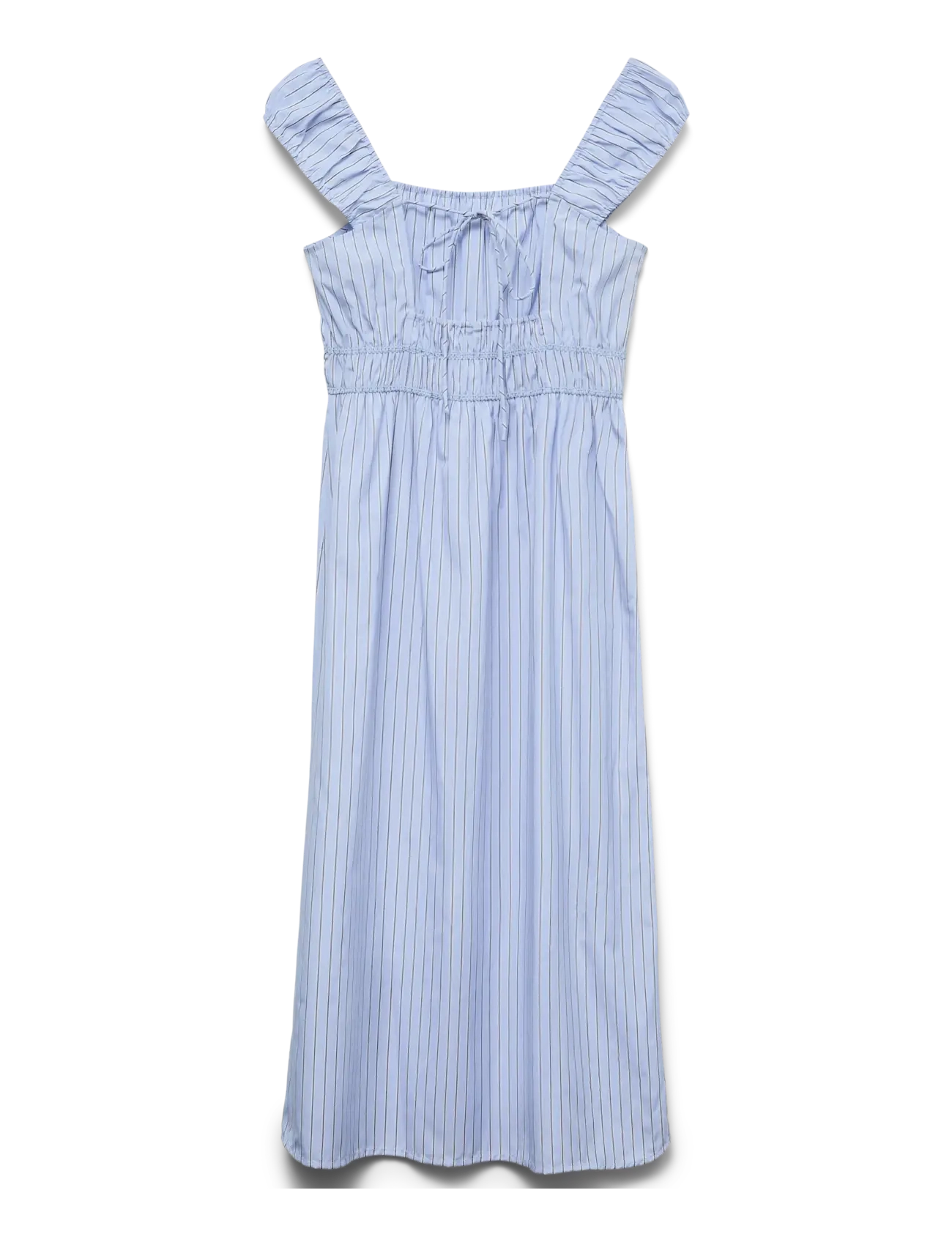 Vero Moda - VMLEYA SL 7/8 STRIPE DRESS WVN - sommerkjoler - brunnera blue - 1