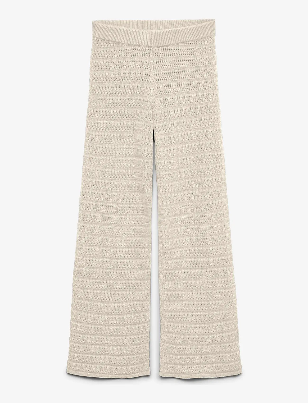 Vero Moda - VMHAYLEY NW LOOSE STITCH PANT BOO - utsvängda byxor - birch - 0