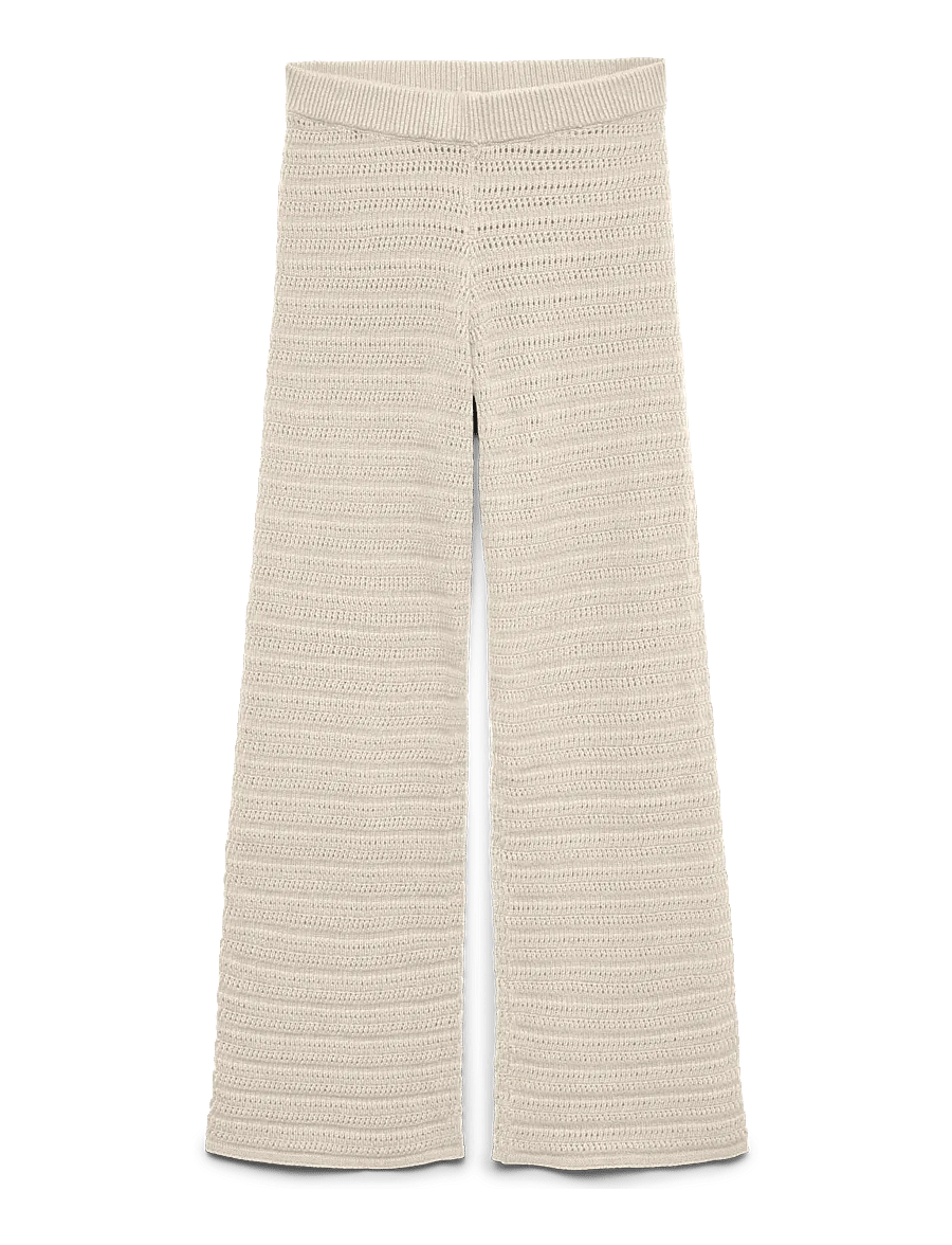 Vero Moda - VMHAYLEY NW LOOSE STITCH PANT BOO - flare bukser - birch - 0