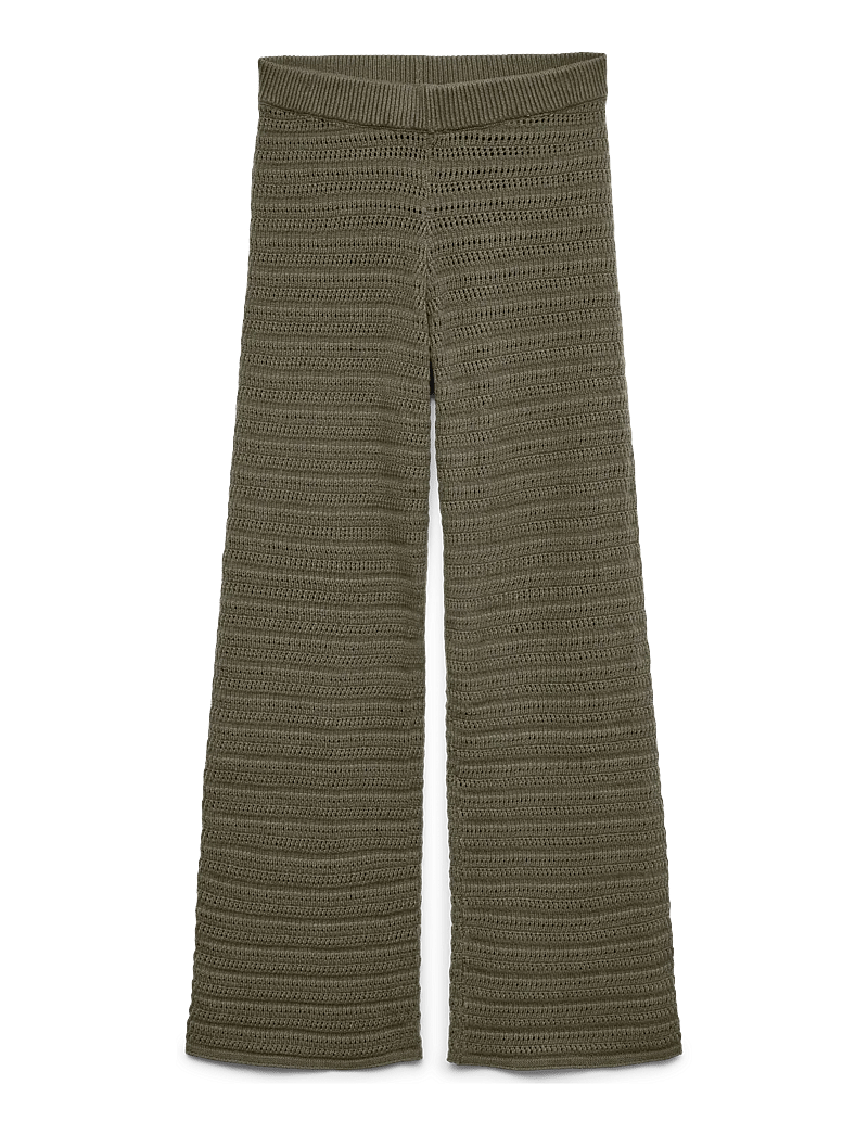 Vero Moda - VMHAYLEY NW LOOSE STITCH PANT BOO - utsvängda byxor - kalamata - 1