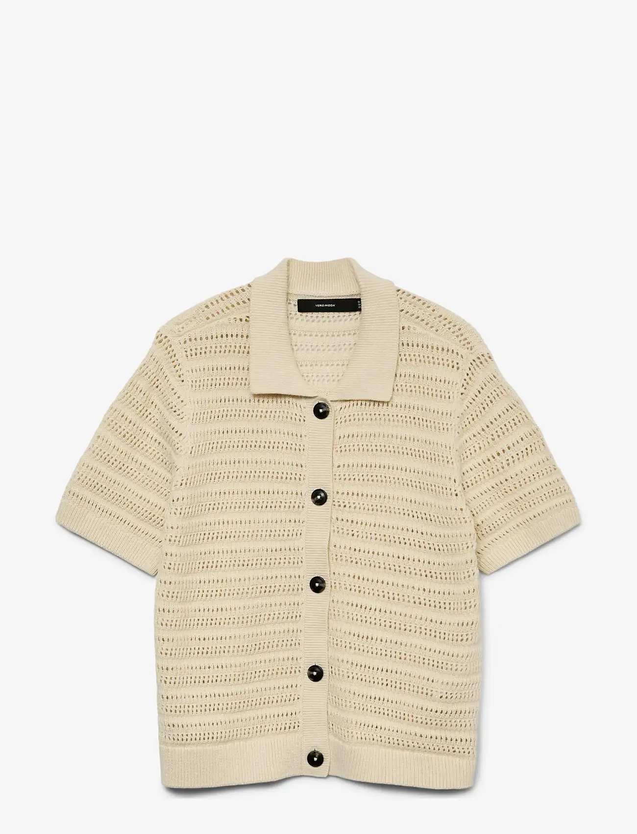 Vero Moda - VMHAYLEY 2/4 POLONECK CARDIGAN BOO - cardigans - birch - 1