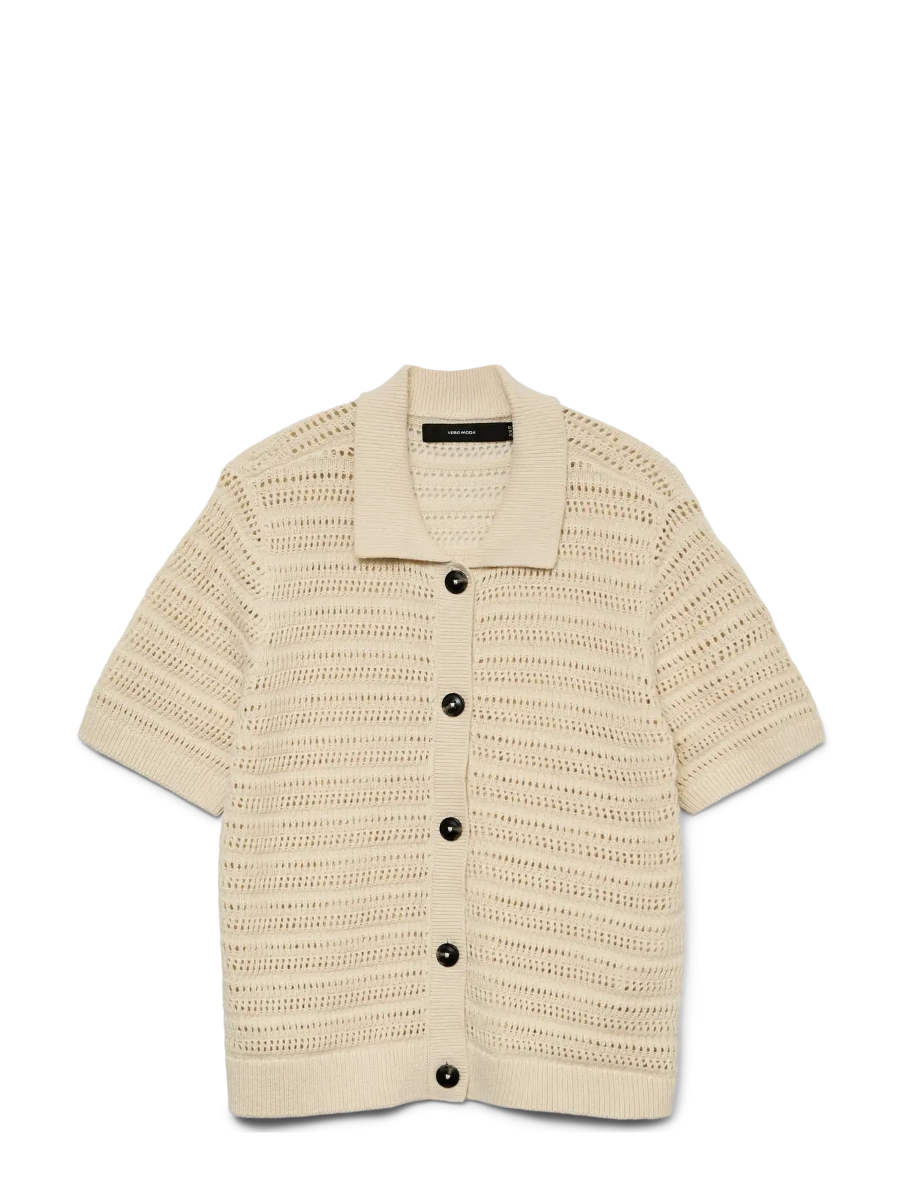 Vero Moda VMHAYLEY 2/4 POLONECK CARDIGAN BOO - Vero Moda - BIRCH / cream