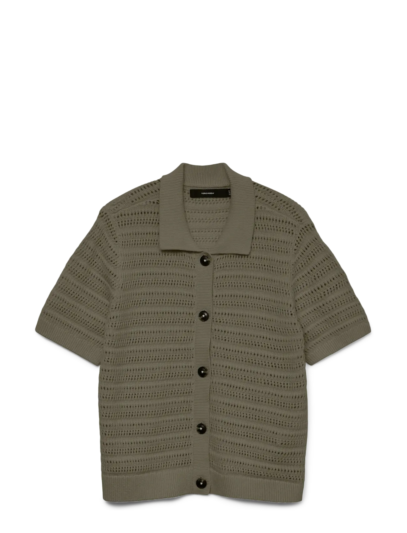 Vero Moda VMHAYLEY 2/4 POLONECK CARDIGAN BOO - Stickat - KALAMATA / khaki/green