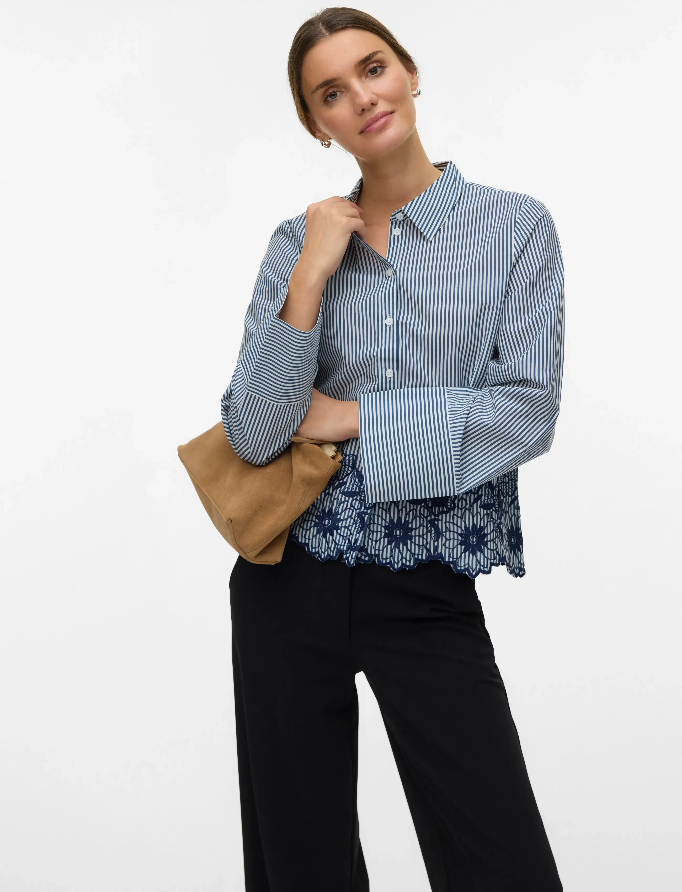 Vero Moda - VMMARY LS SHIRT WVN GA - cloud dancer - 3