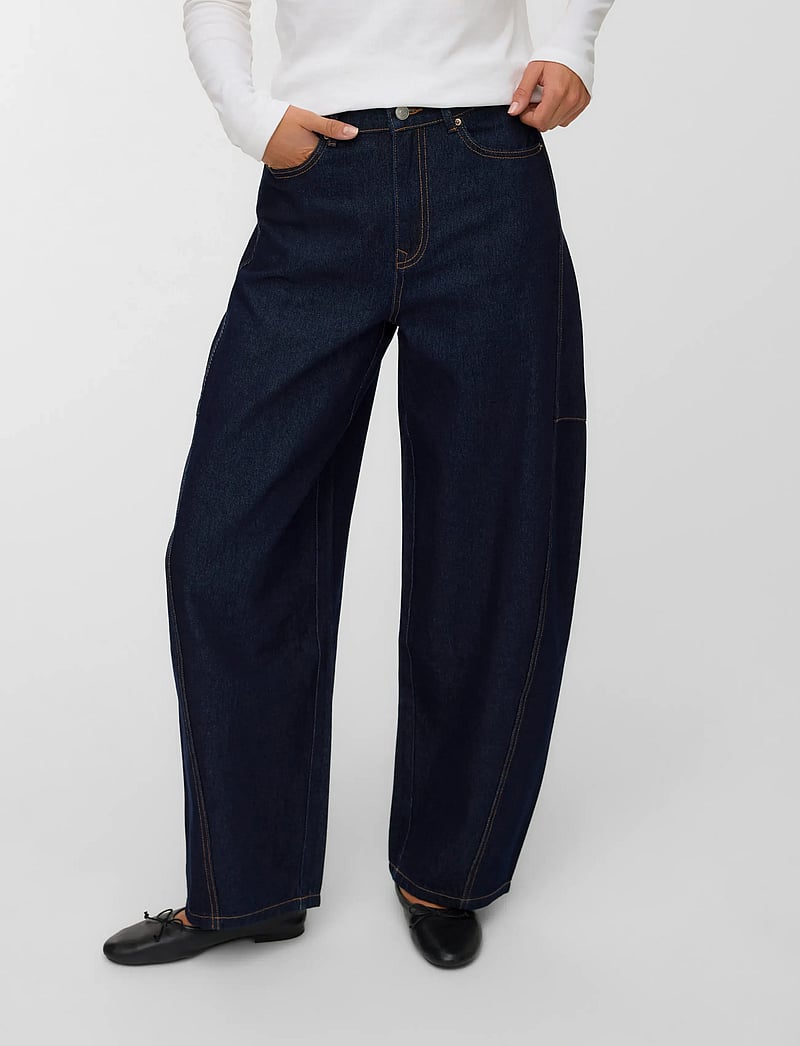 Vero Moda - VMKAITLIN HR WIDE BARREL JEANS SI352 - barrel jeans - dark blue denim - 4