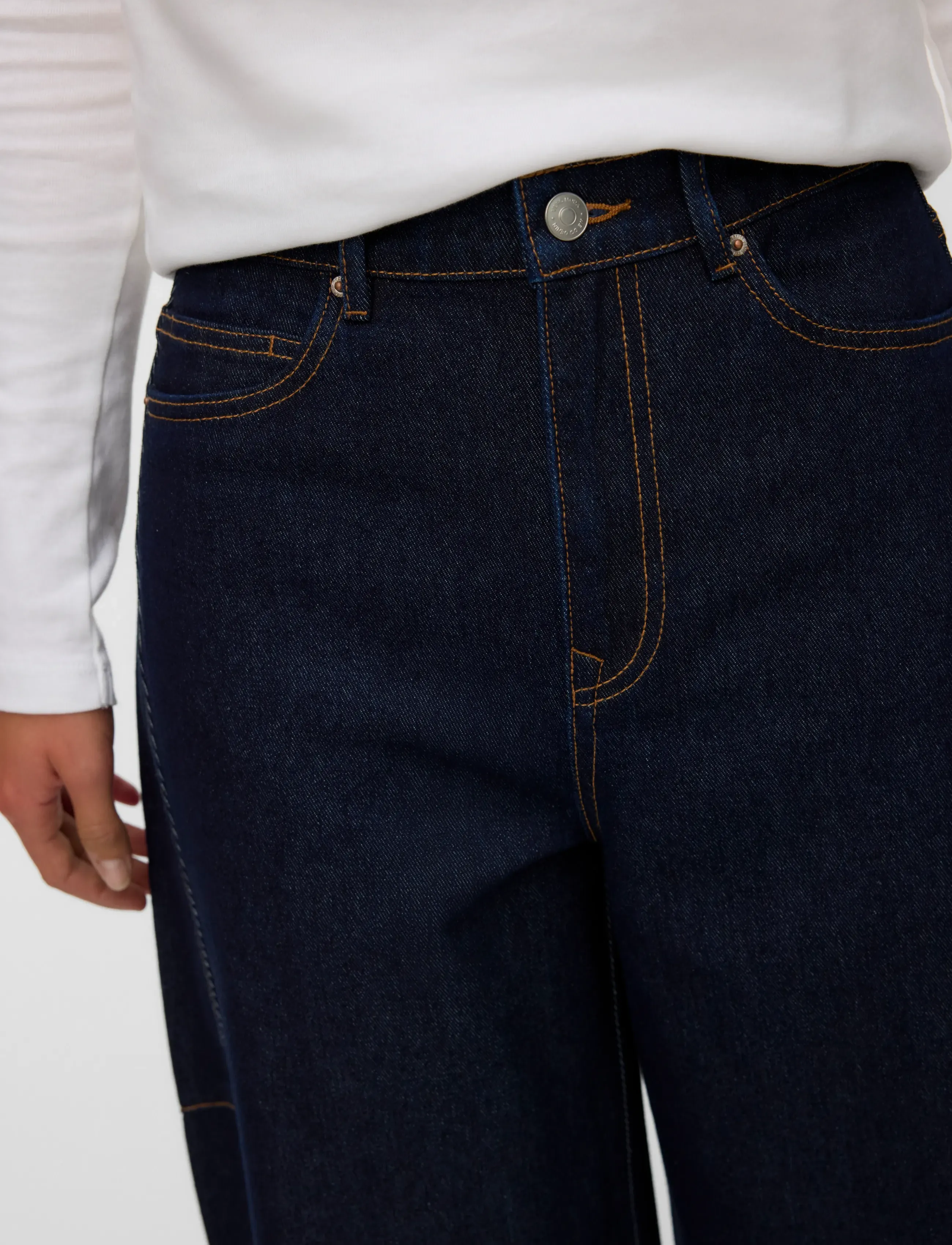 Vero Moda - VMKAITLIN HR WIDE BARREL JEANS SI352 - barrel lõikega teksad - dark blue denim - 5