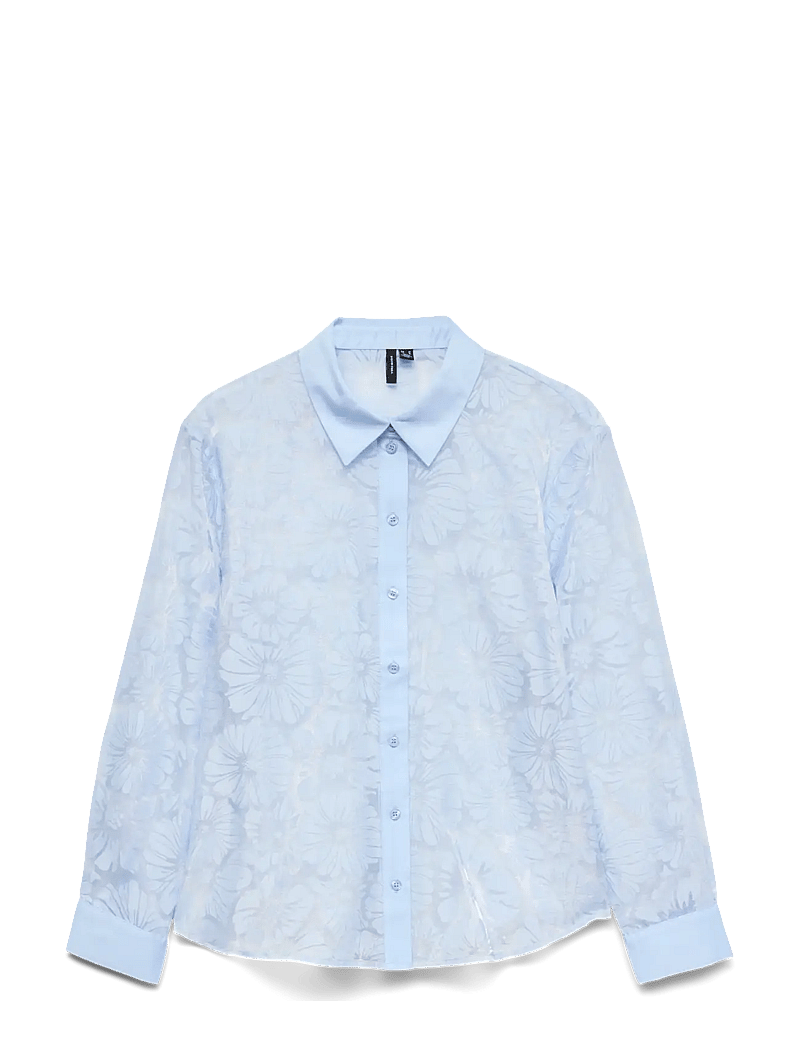 Vero Moda - VMKOVA LS SHIRT WVN - pikkade varrukatega särgid - brunnera blue - 1