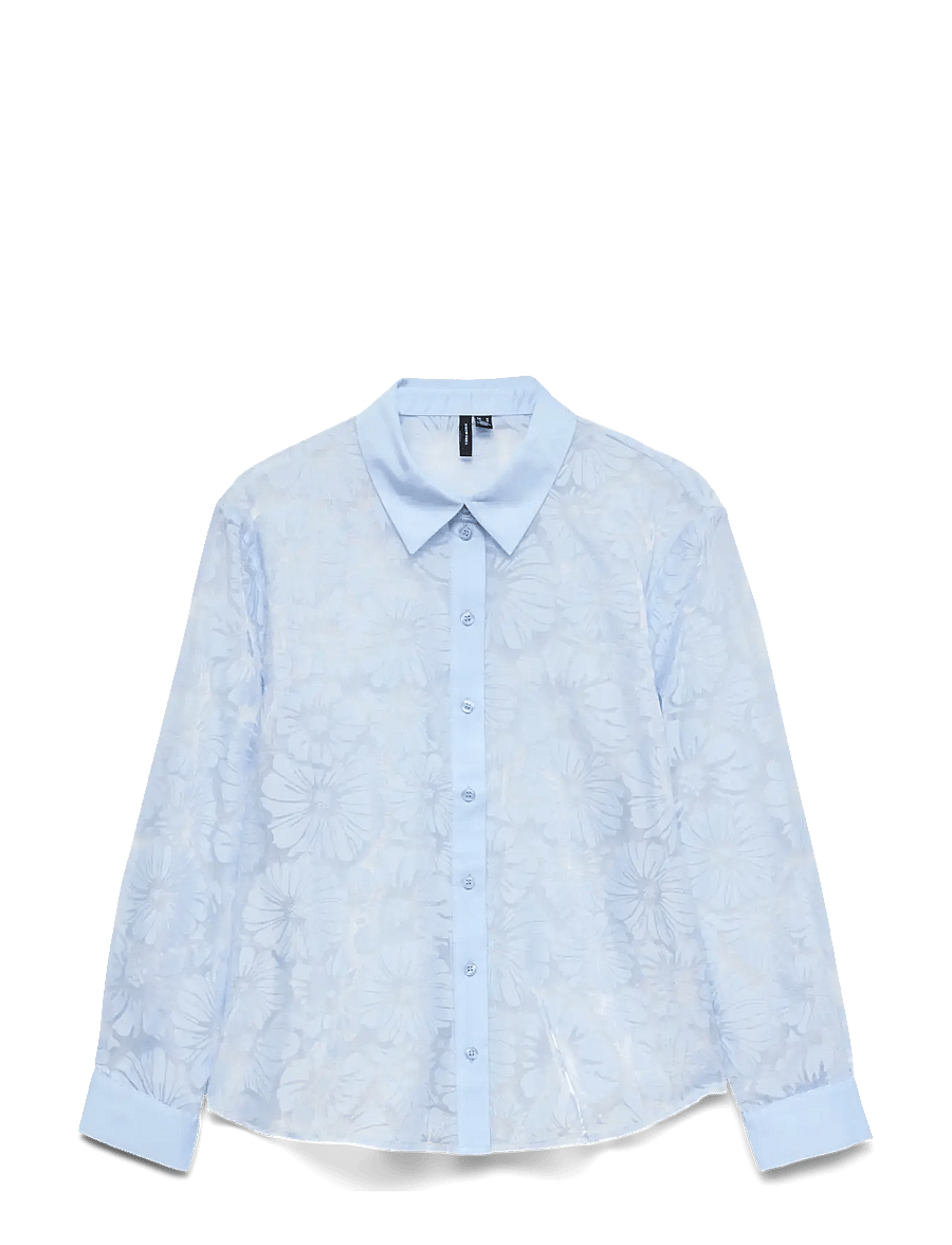 Vero Moda - VMKOVA LS SHIRT WVN - långärmade skjortor - brunnera blue - 1