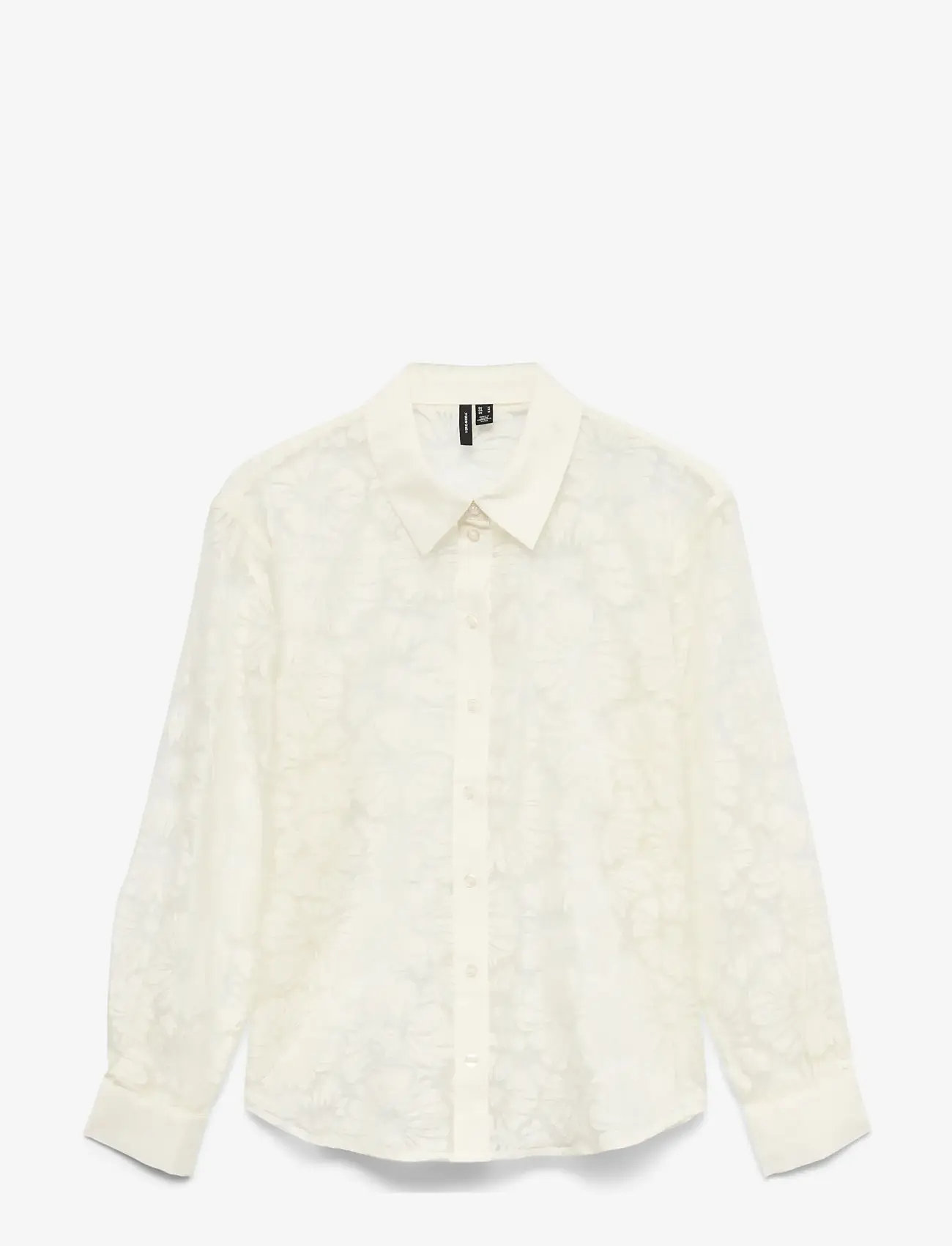 Vero Moda - VMKOVA LS SHIRT WVN - långärmade skjortor - cloud dancer - 1