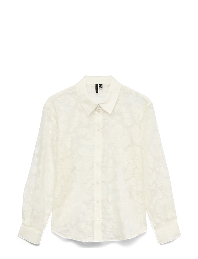 Vero Moda - VMKOVA LS SHIRT WVN - långärmade skjortor - cloud dancer - 1