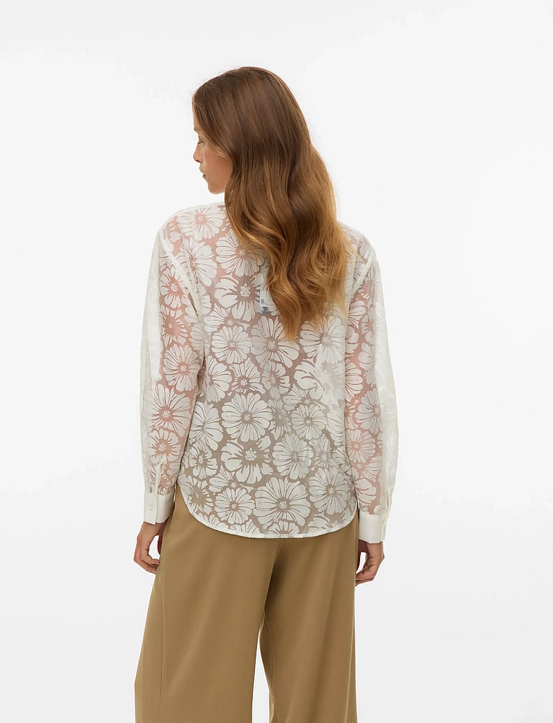 Vero Moda - VMKOVA LS SHIRT WVN - långärmade skjortor - cloud dancer - 2