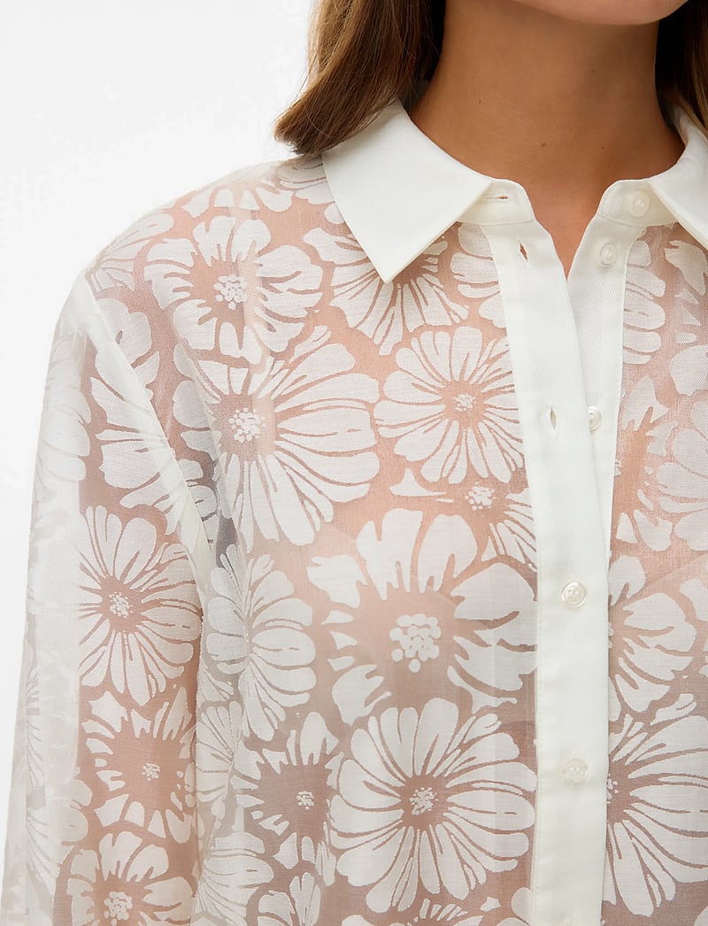 Vero Moda - VMKOVA LS SHIRT WVN - långärmade skjortor - cloud dancer - 4