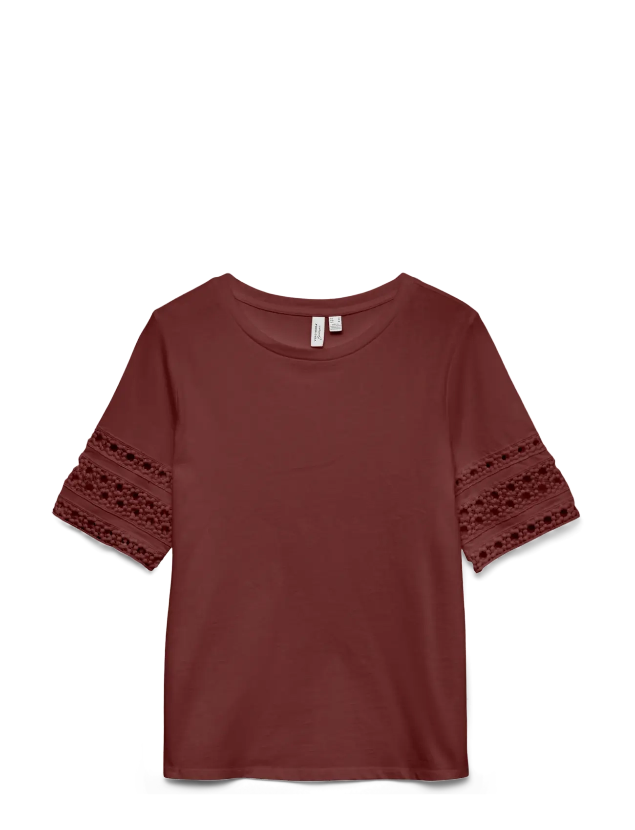Vero Moda VMIVACY 2/4 O-NECK TOP JRS BTQ - Vero Moda - ANDORRA / burgundy