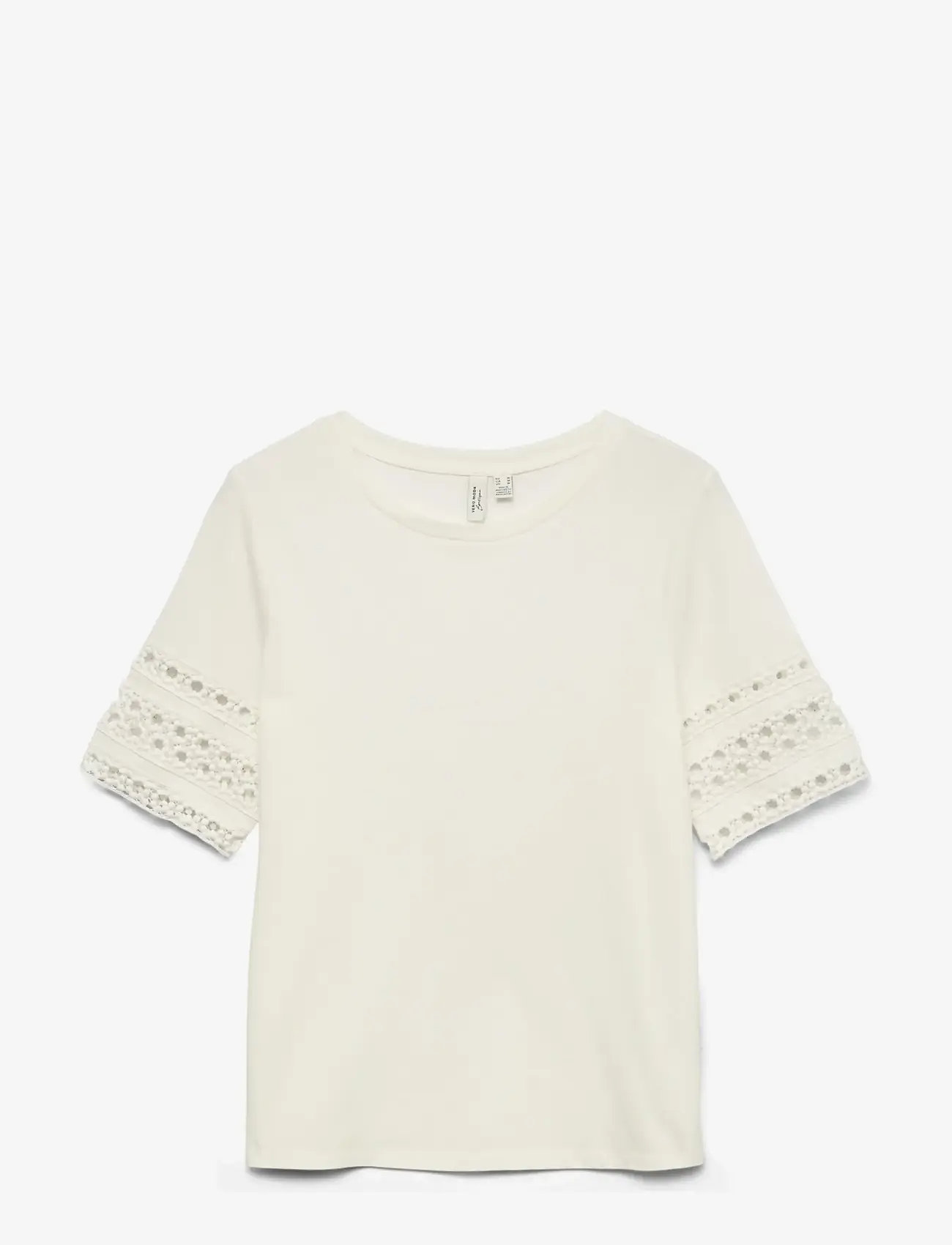Vero Moda - VMIVACY 2/4 O-NECK TOP JRS BTQ - t-särgid - snow white - 1