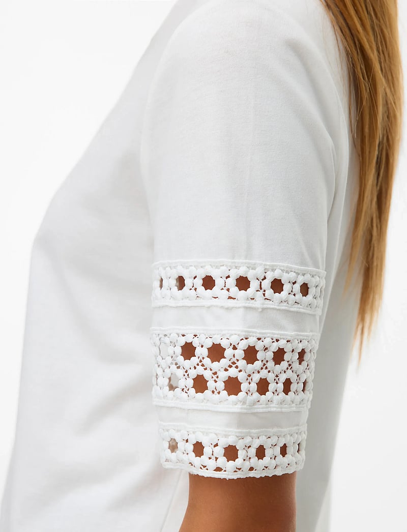 Vero Moda - VMIVACY 2/4 O-NECK TOP JRS BTQ - t-särgid - snow white - 4