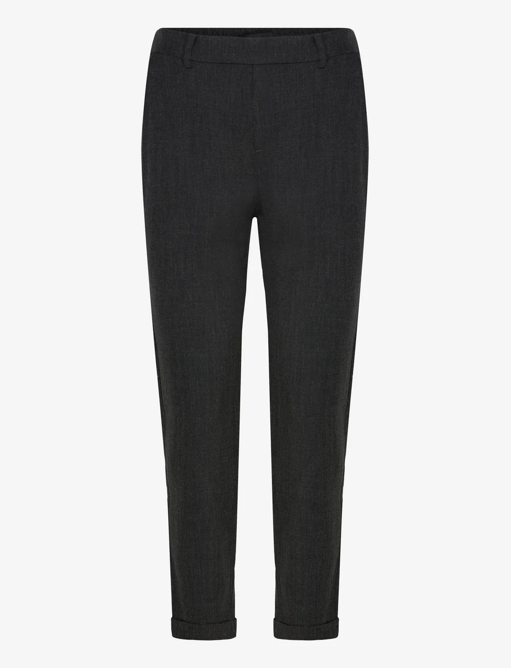 Vero Moda - VMMAYA BESTIE MW LOOSE PANT NOOS - slim fit hosen - dark grey melange - 1