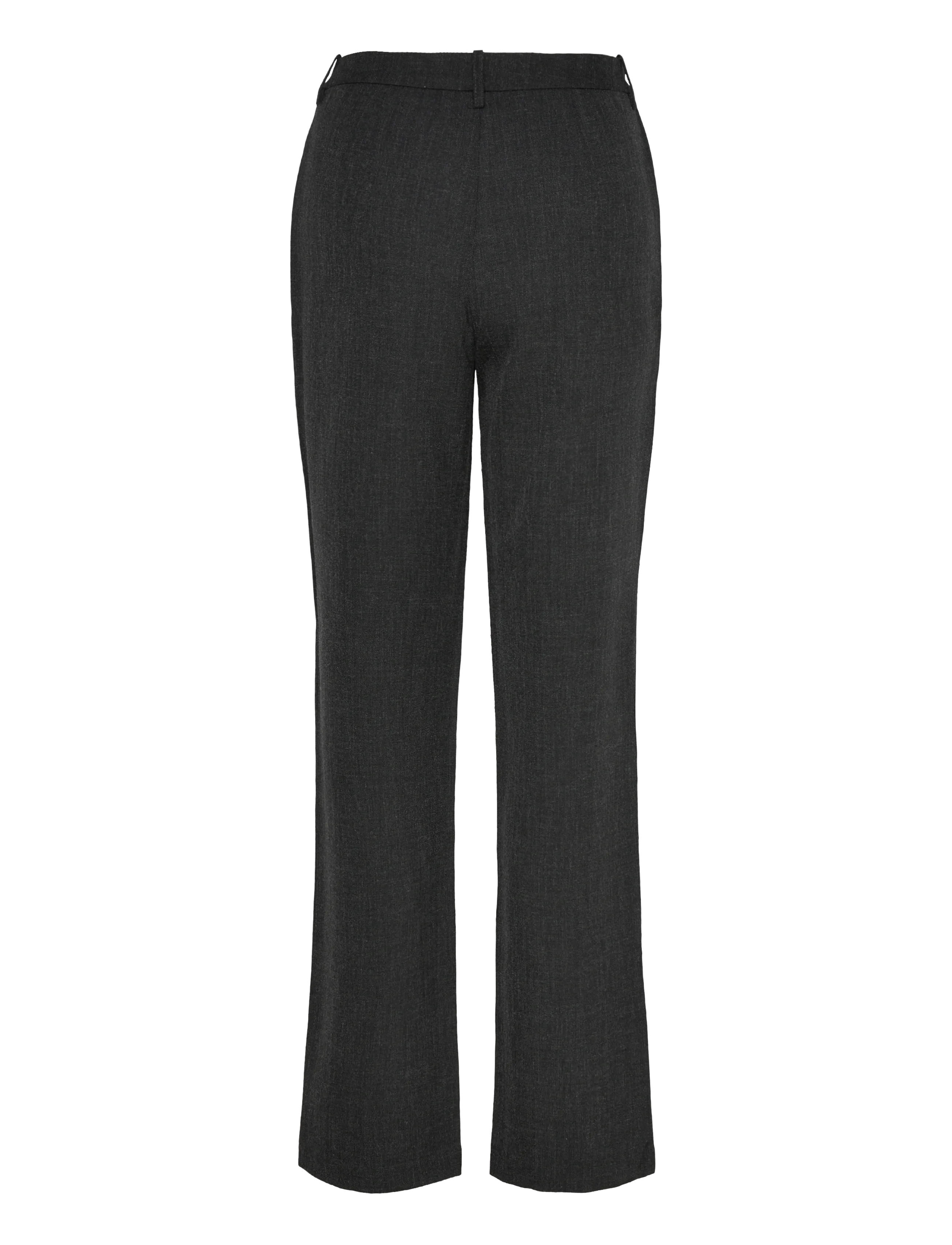 Vero Moda - VMZAMIRA BESTIE MW STRAIGHT PANT NOOS - bukser med lige ben - dark grey melange - 2