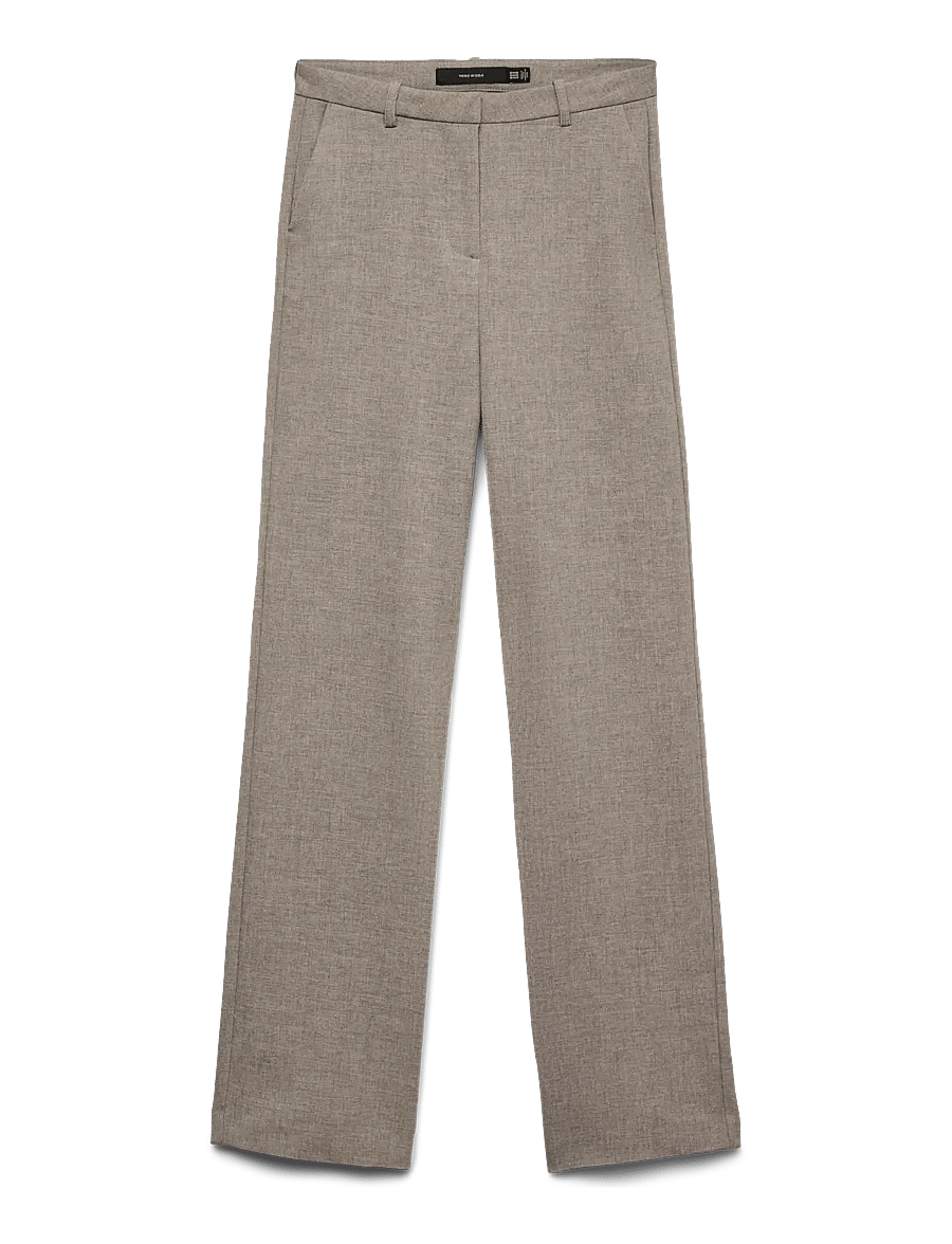 Vero Moda - VMZAMIRA BESTIE MW STRAIGHT PANT NOOS - hose mit geradem bein - moon rock - 1