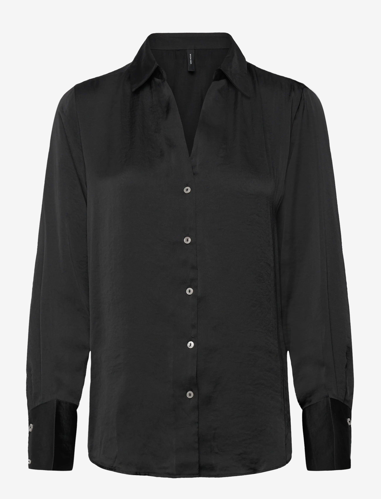 Vero Moda - VMSOMMER LS SHIRT WVN NOOS - langærmede skjorter - black - 1