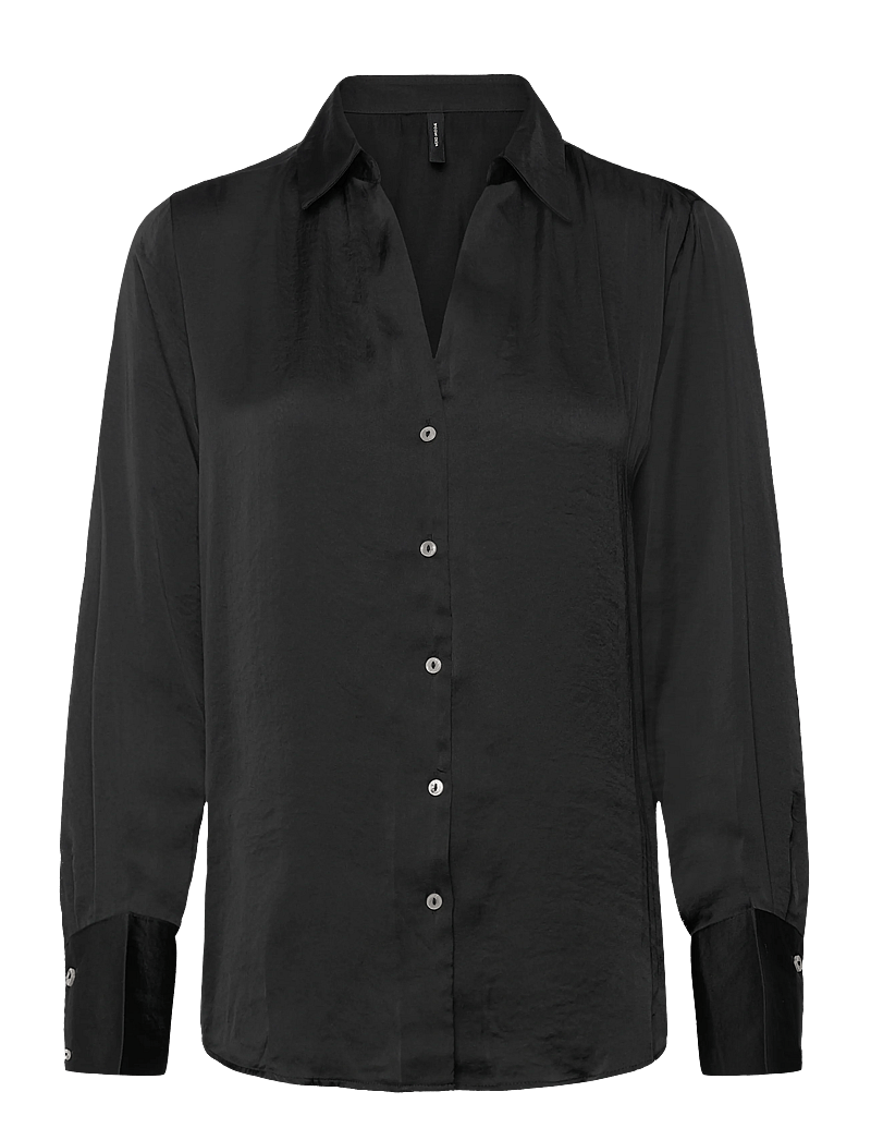 Vero Moda - VMSOMMER LS SHIRT WVN NOOS - langærmede skjorter - black - 1