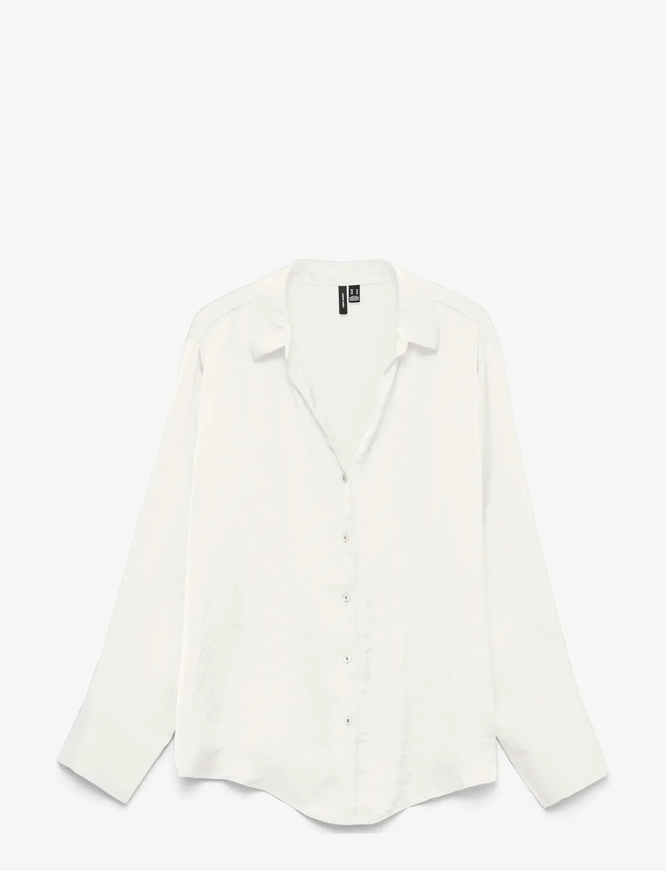 Vero Moda - VMSOMMER LS SHIRT WVN NOOS - langærmede skjorter - snow white - 1