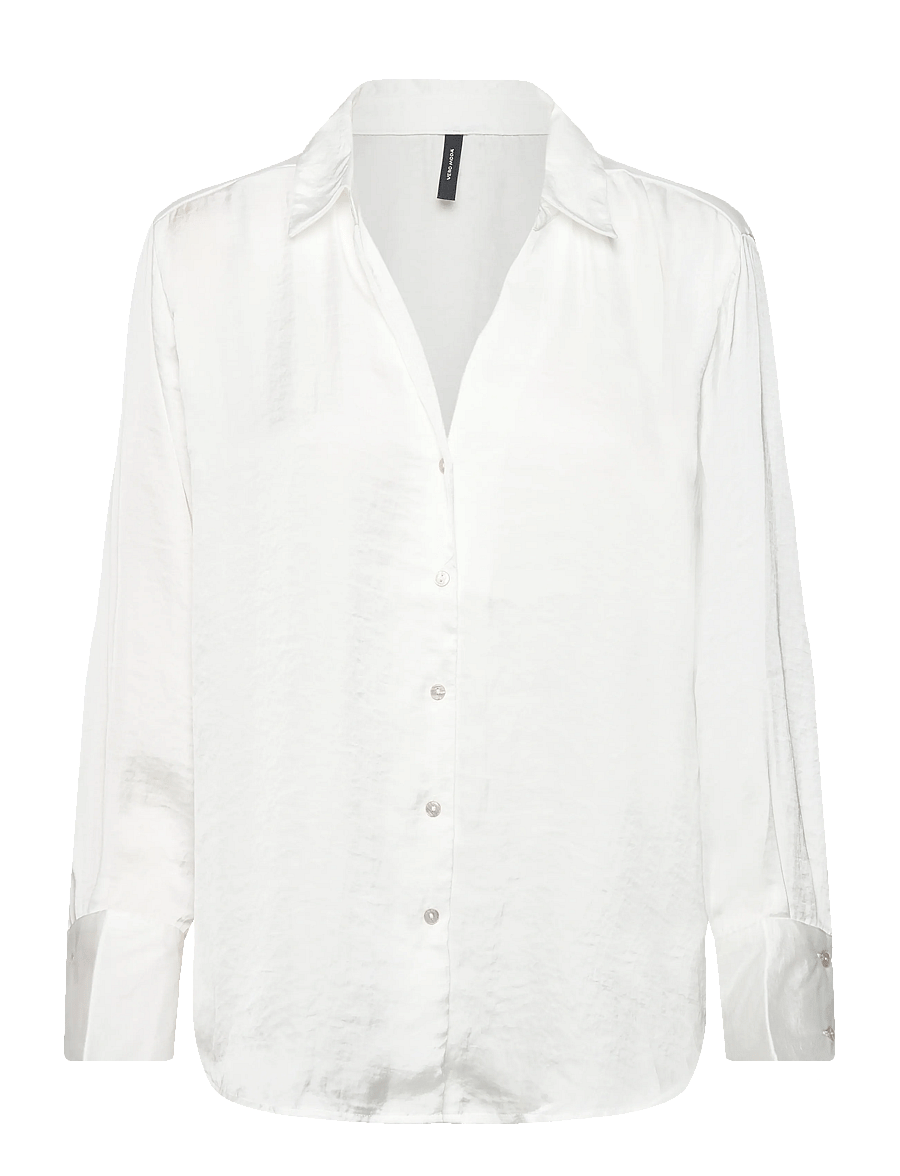 Vero Moda - VMSOMMER LS SHIRT WVN NOOS - snow white - 1