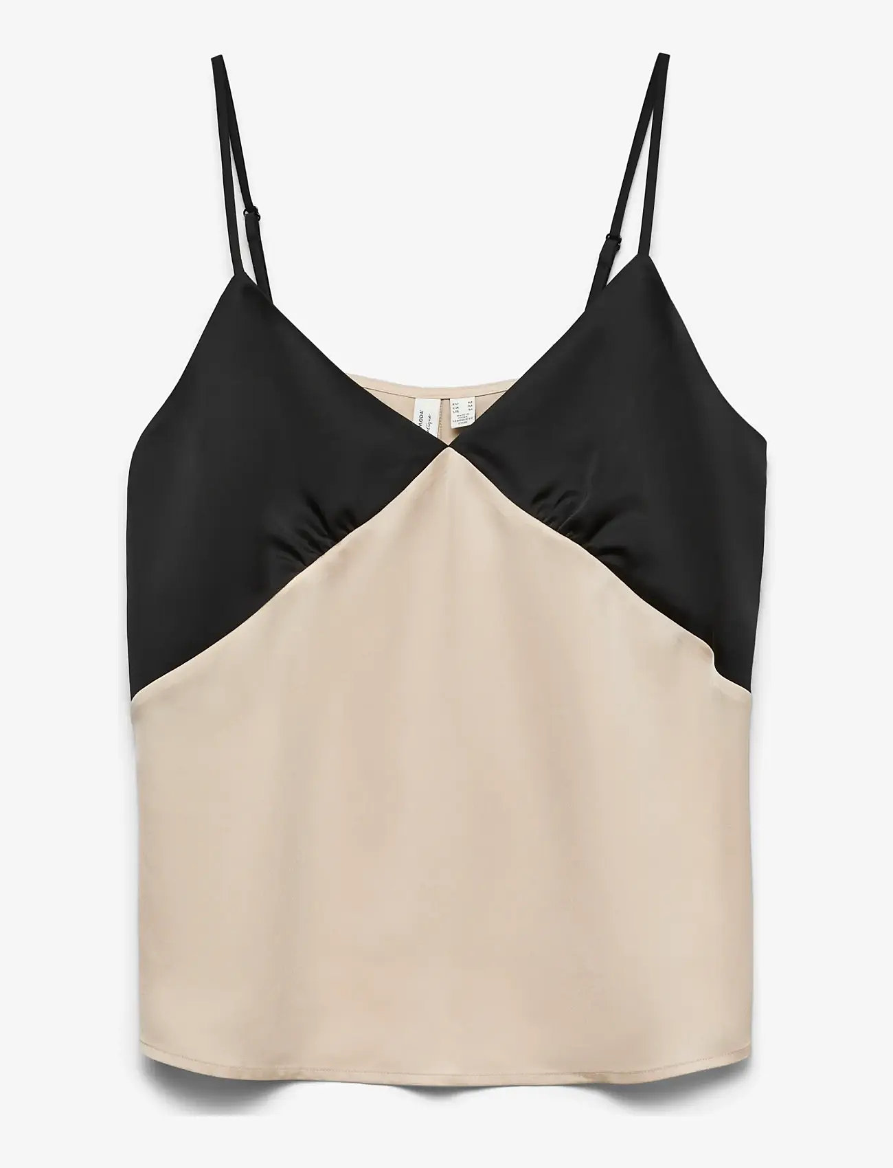 Vero Moda - VMJOY SINGLET TOP WVN BTQ - sleeveless tops - black - 1