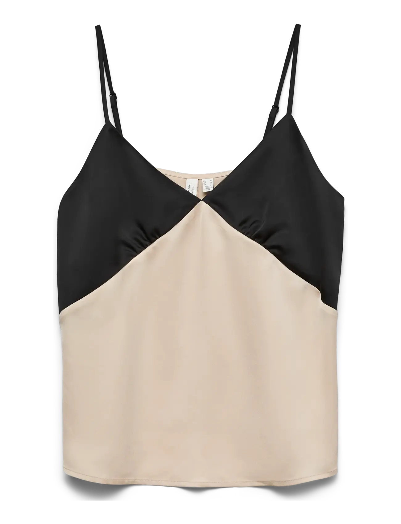 Vero Moda VMJOY SINGLET TOP WVN BTQ - Vero Moda - BLACK / cream