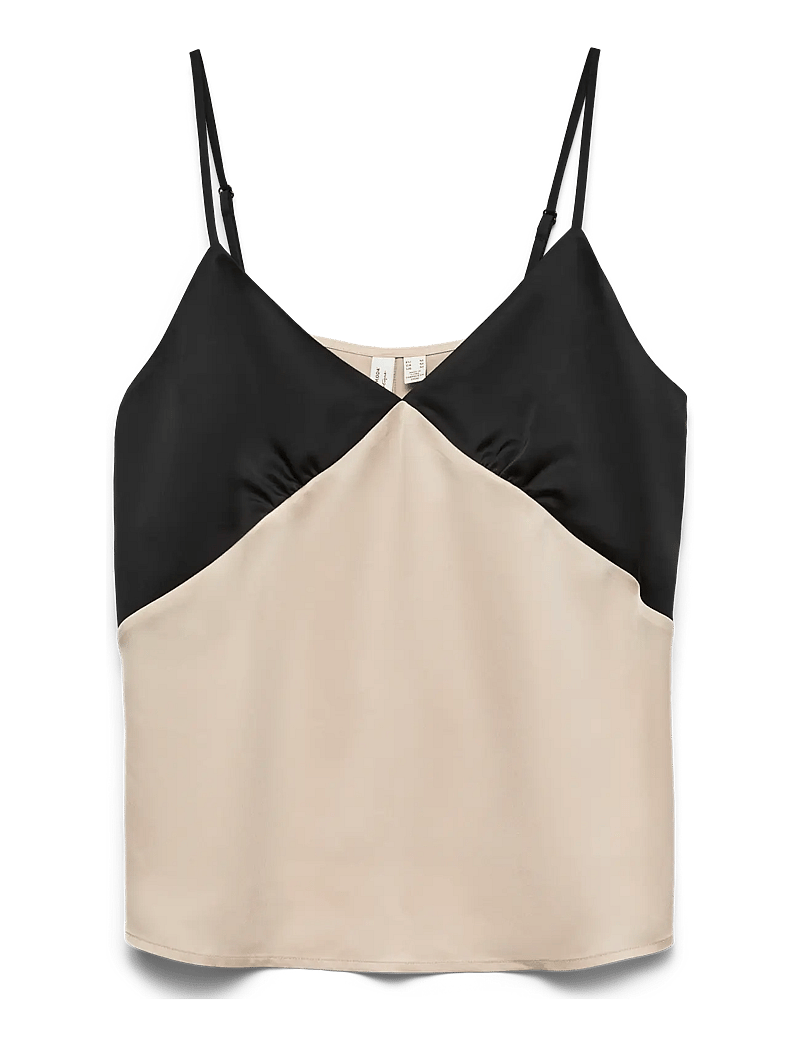 Vero Moda - VMJOY SINGLET TOP WVN BTQ - sleeveless tops - black - 1