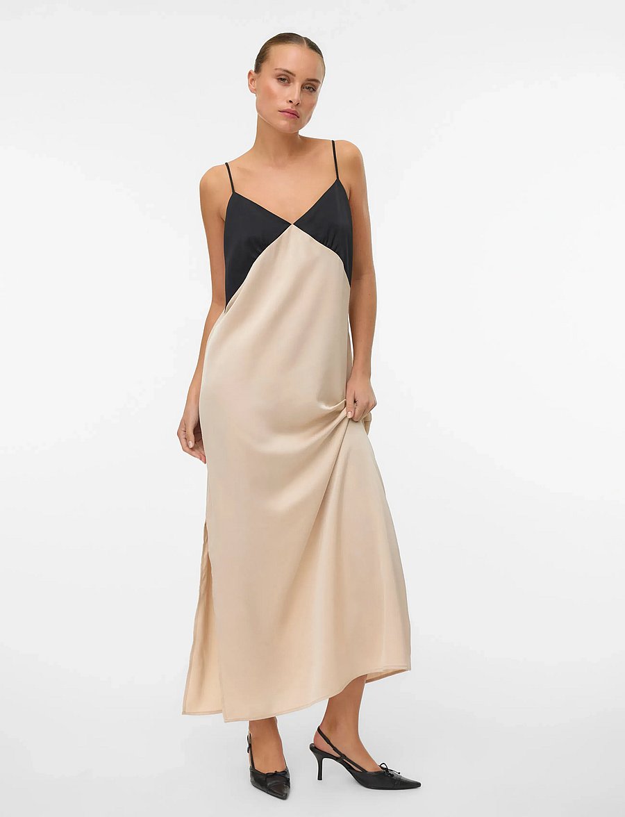 Vero Moda - VMJOY SINGLET ANKLE DRESS WVN BTQ - maxi kjoler - black - 4