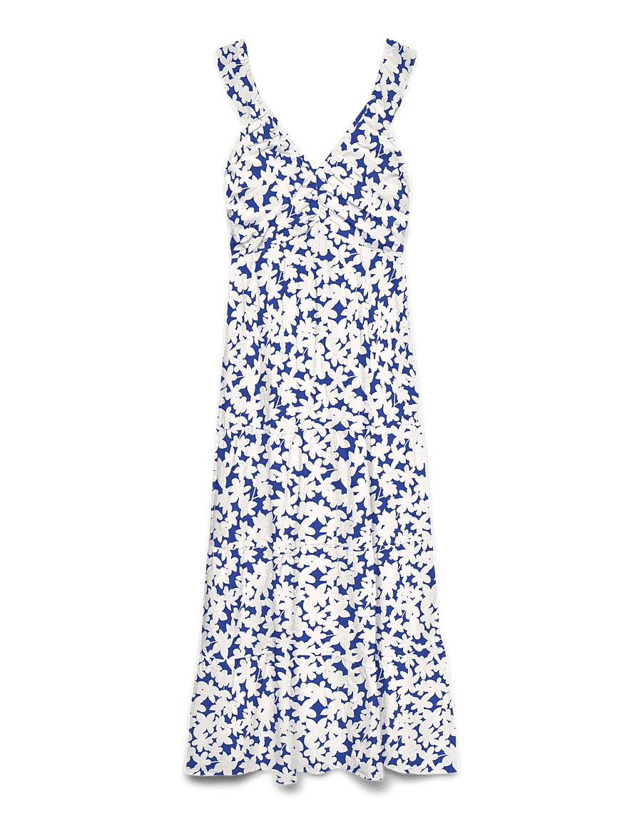 Vero Moda - VMDICTHE SL FRILL ANKLE DRESS WVN GA - sommerkjoler - nebulas blue - 1