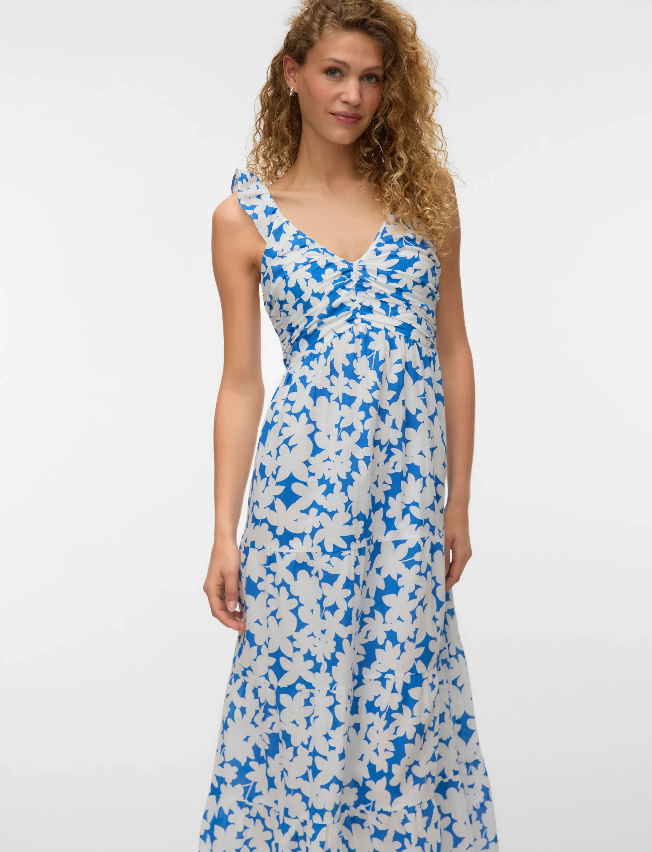 Vero Moda - VMDICTHE SL FRILL ANKLE DRESS WVN GA - robes d'été - nebulas blue - 3