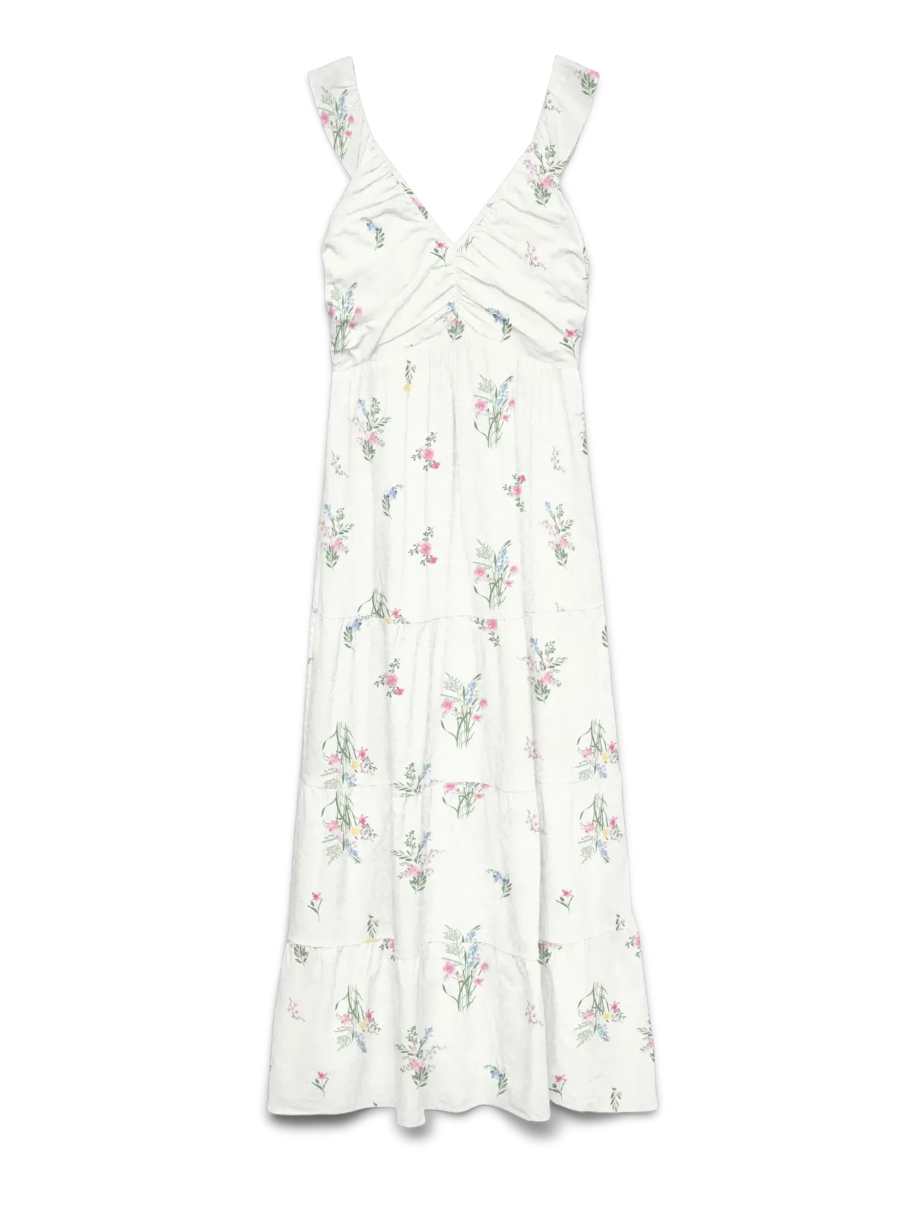 Vero Moda VMDICTHE SL FRILL ANKLE DRESS WVN GA - Streetwear - SNOW WHITE / white