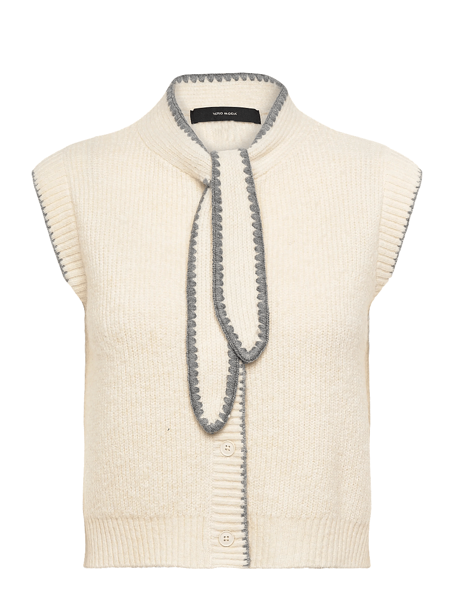 Vero Moda - VMNAPOLI SL VEST VIP - stickade västar - birch - 0