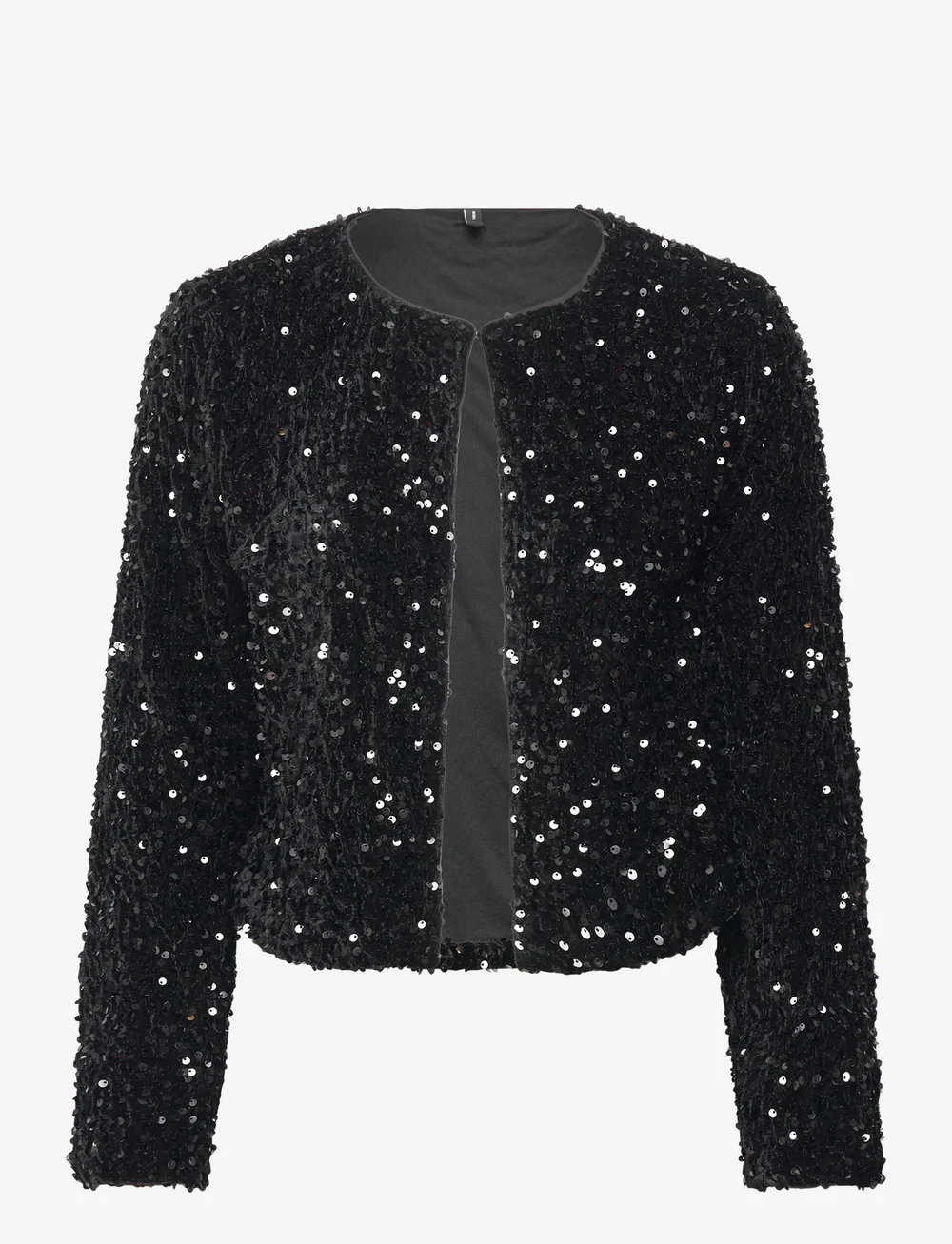 Vero Moda - VMBELLA LS O-NECK SHORT SQ CARDIGAN JRS - cardigans - black - 0