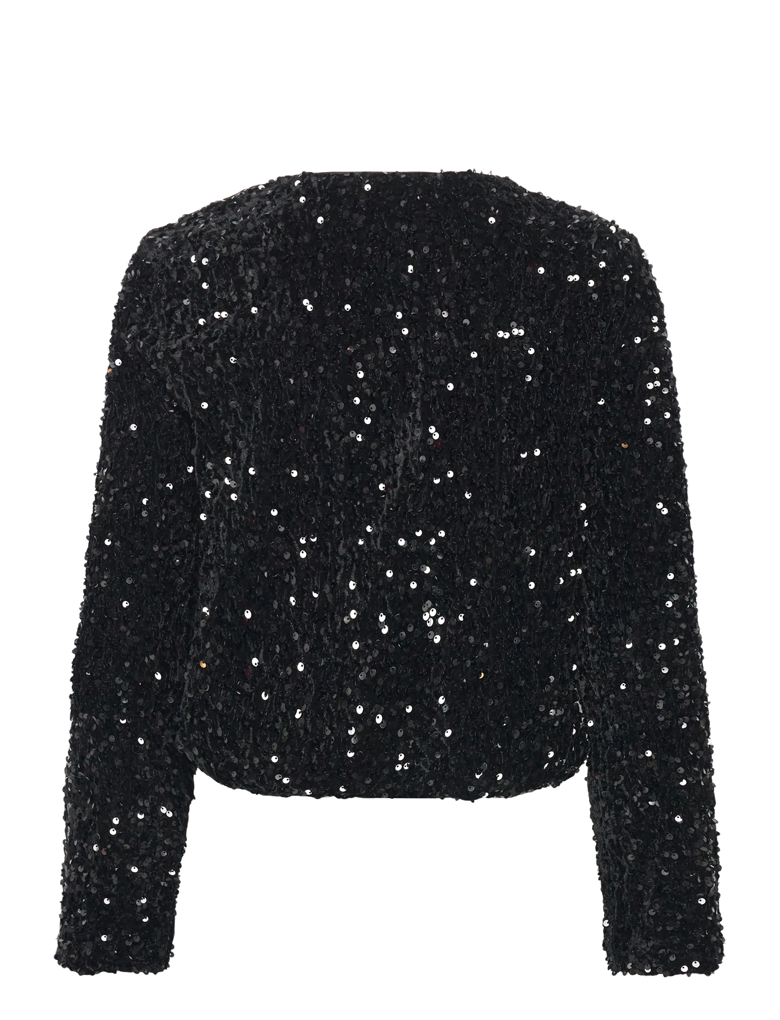 Vero Moda - VMBELLA LS O-NECK SHORT SQ CARDIGAN JRS - gebreide vesten - black - 2