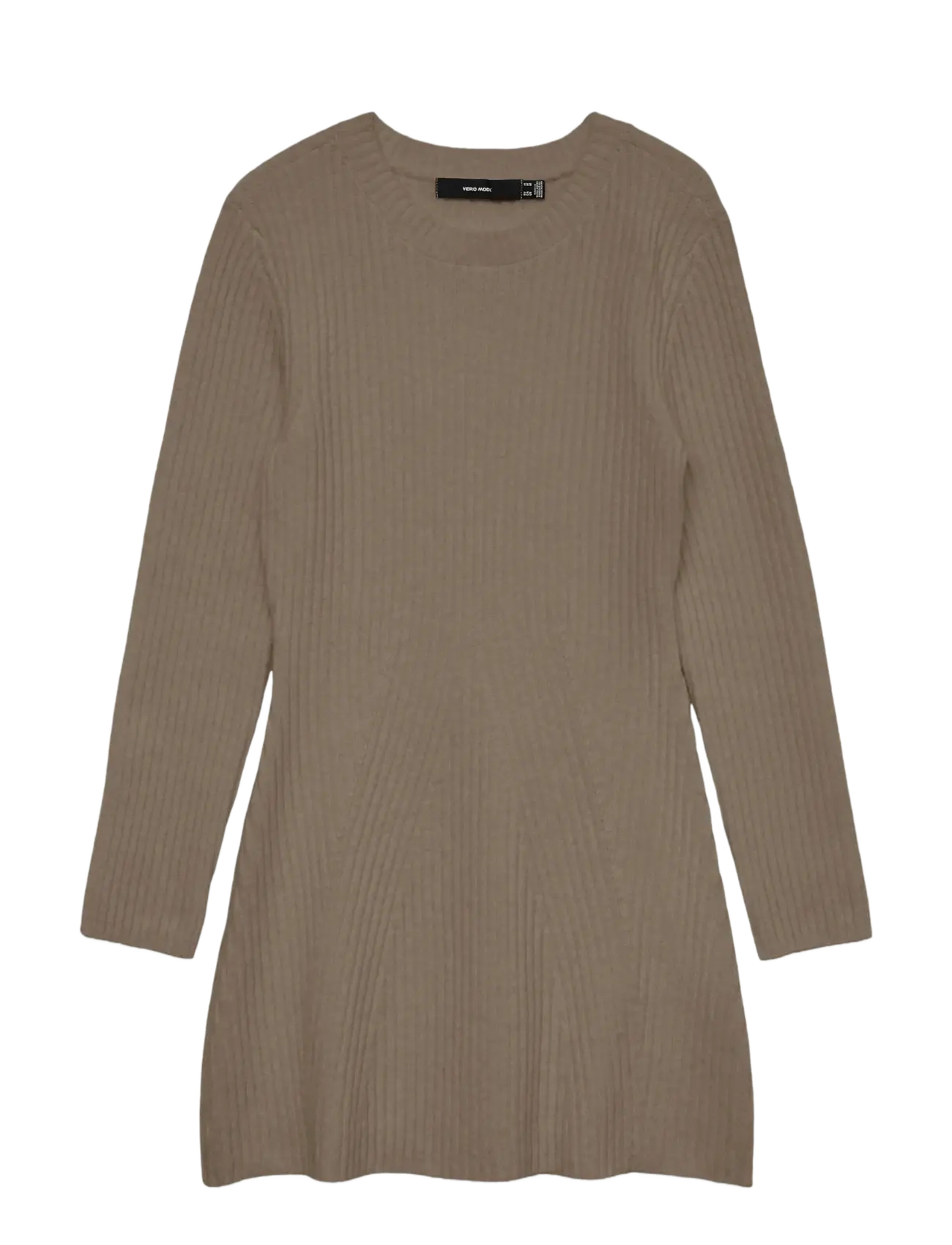 Vero Moda - VMJOSANNA LS SHORT DRESS NOOS - strikkjoler - fossil - 1
