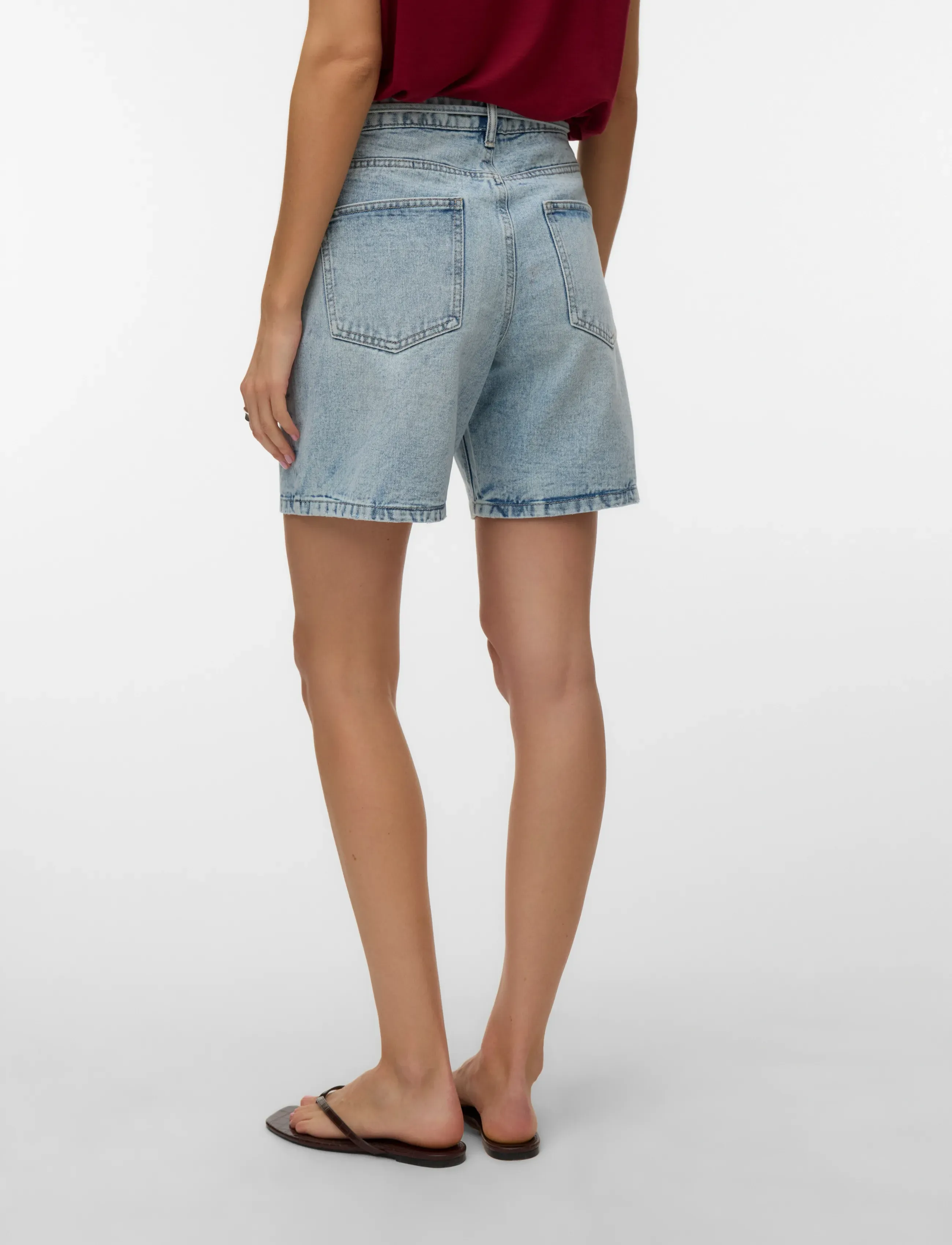 Vero Moda - VMWIEN MR BELT SHORTS MIX GA NOOS - jorts - light blue denim - 2