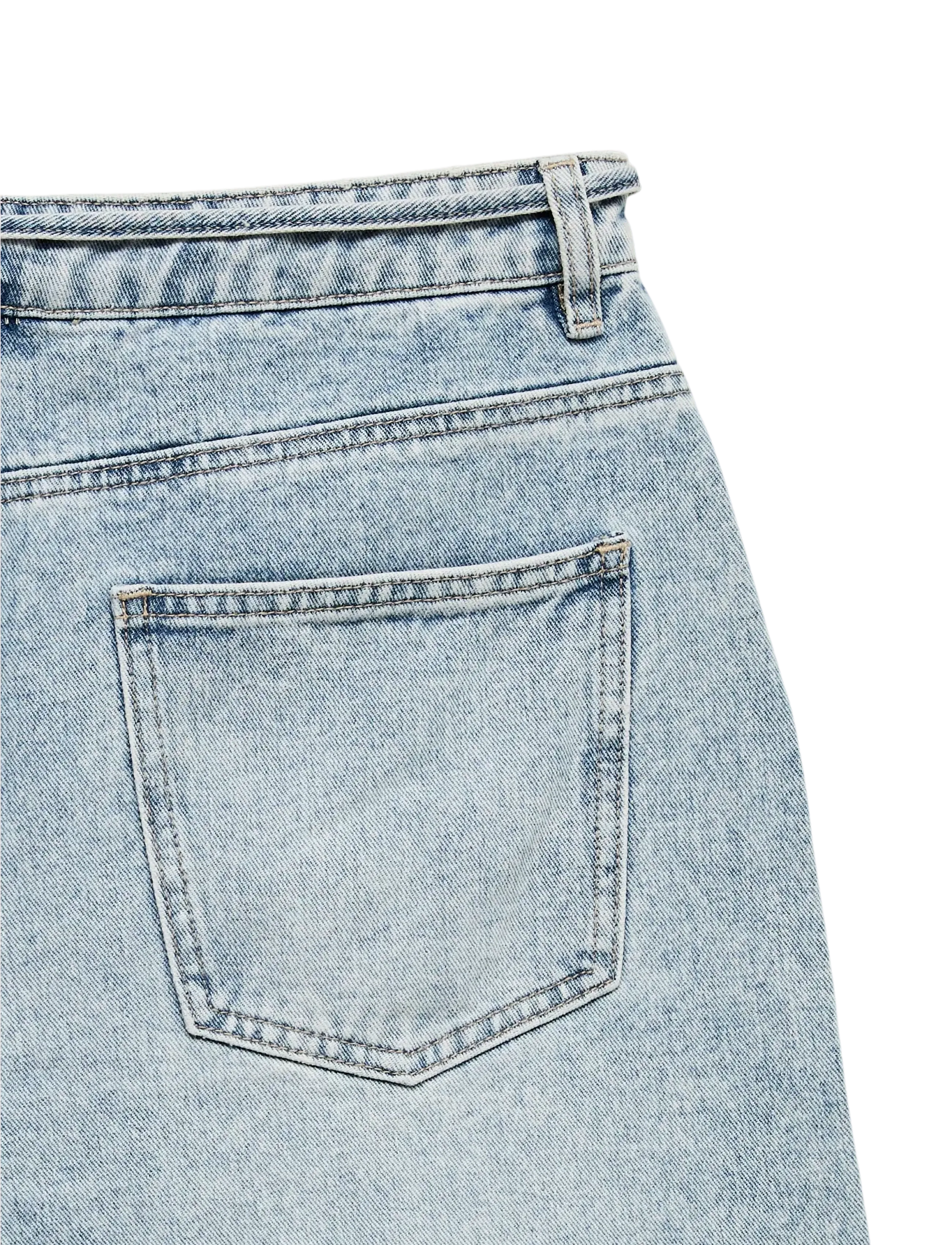 Vero Moda - VMWIEN MR BELT SHORTS MIX GA NOOS - jorts - light blue denim - 5