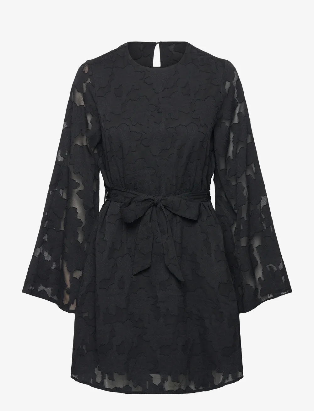 Vero Moda - VMSLOANE LS SHORT DRESS WVN EXP - korta klänningar - black - 0