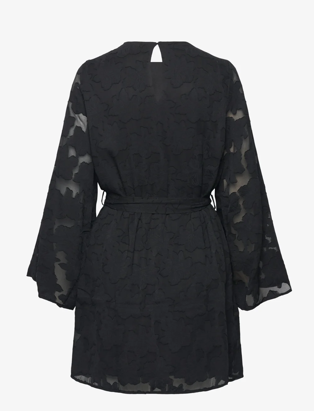 Vero Moda - VMSLOANE LS SHORT DRESS WVN EXP - korta klänningar - black - 1