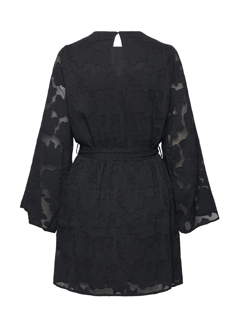 Vero Moda - VMSLOANE LS SHORT DRESS WVN EXP - kurze kleider - black - 2
