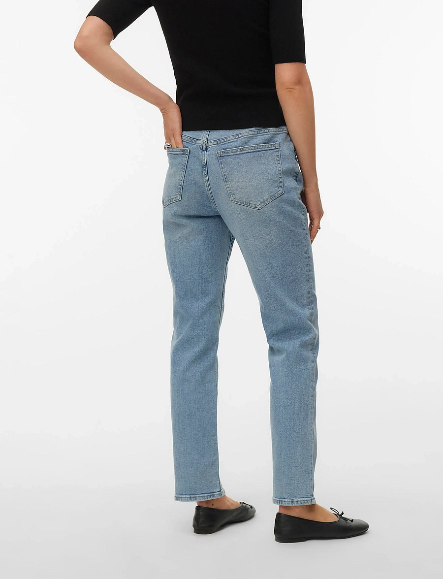 Vero Moda - VMROSIE MR STRAIGHT S ANK RA3045 GA NOOS - slim gallabuxur - light blue denim - 3