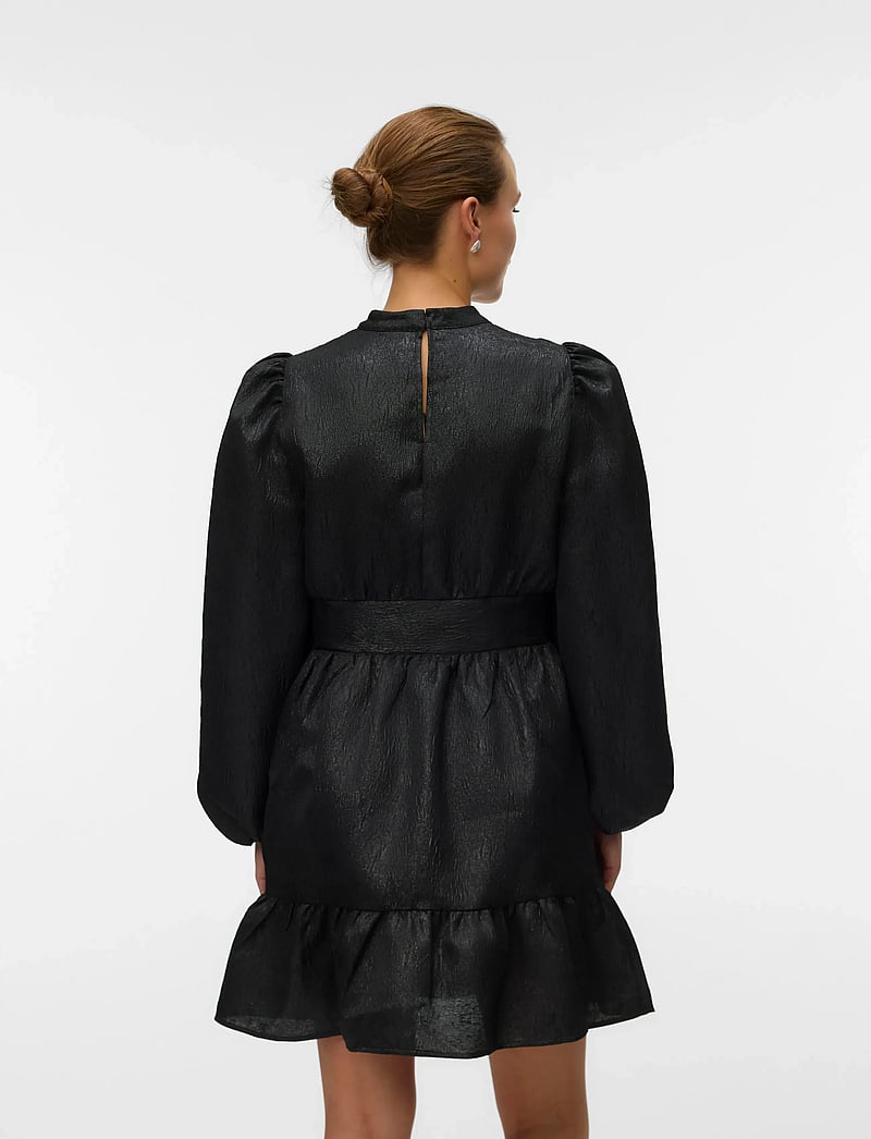 Vero Moda - VMSULLE NEW LS SHORT DRESS WVN EXP - korta klänningar - black - 3